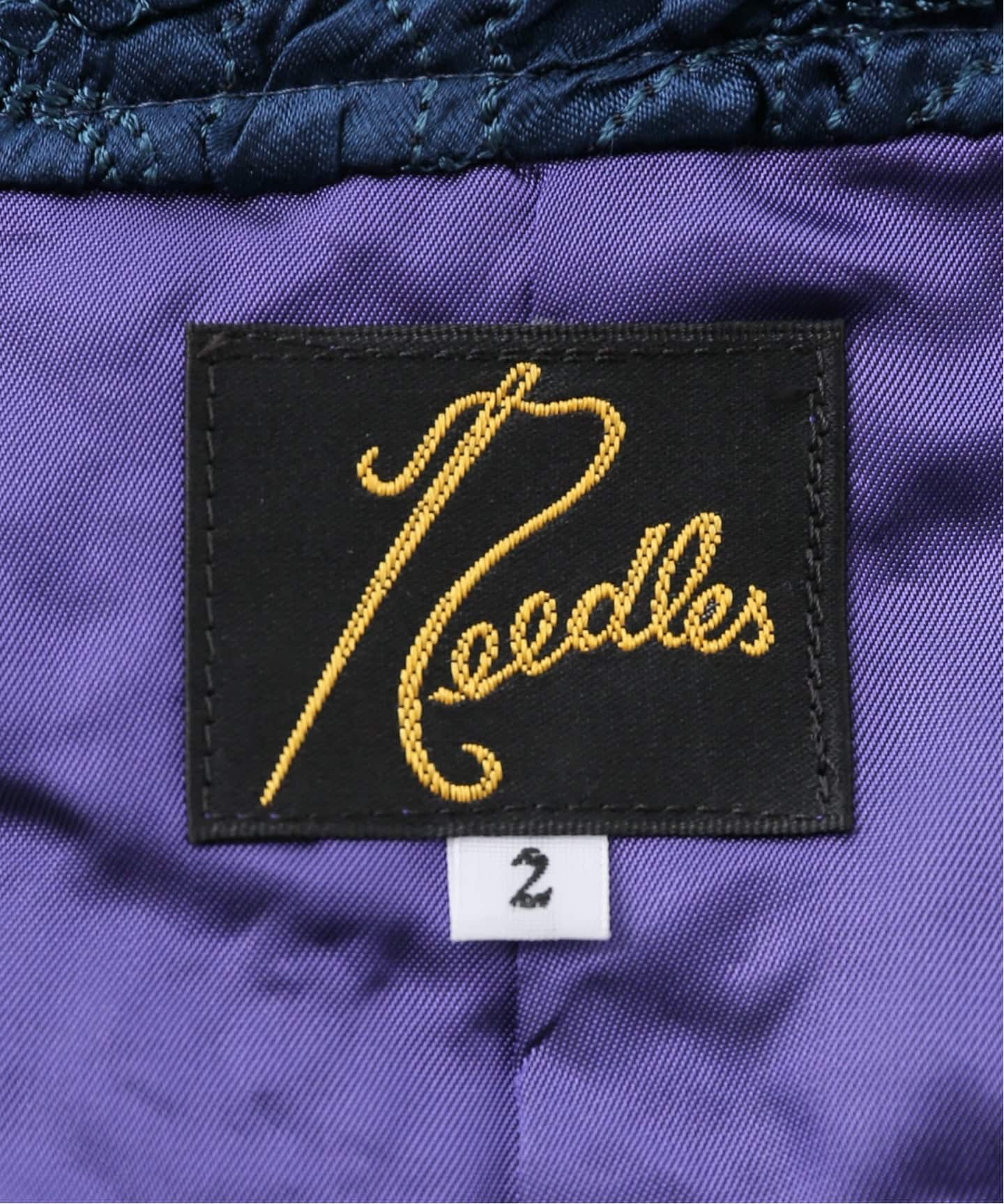 NEEDLES / ニードルズ】 C.C. Jacket - Embroidery Satin（ノーカラー