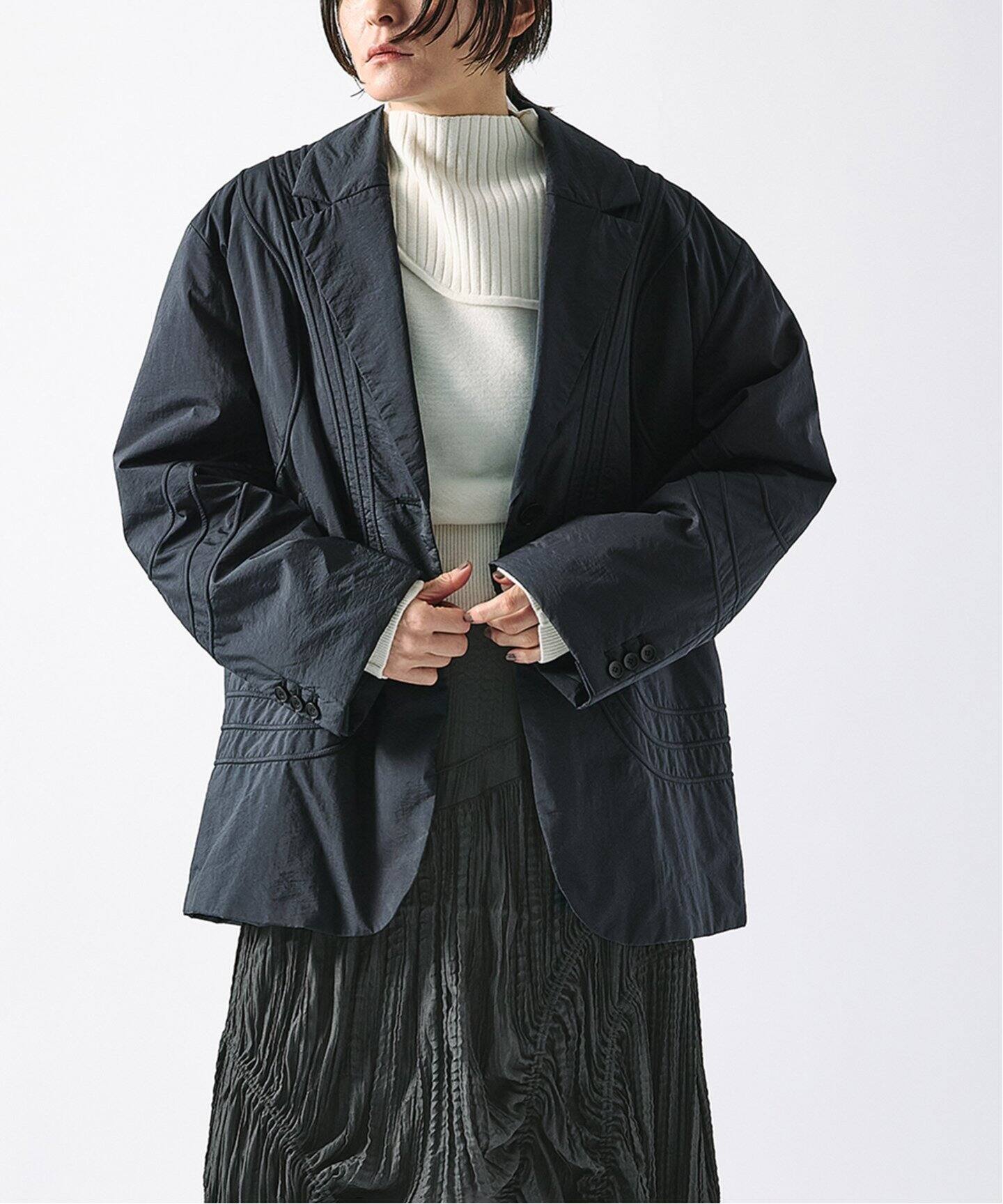 KIARIS vintage＆closet×JS】ラインパッファージャケット（テーラード 