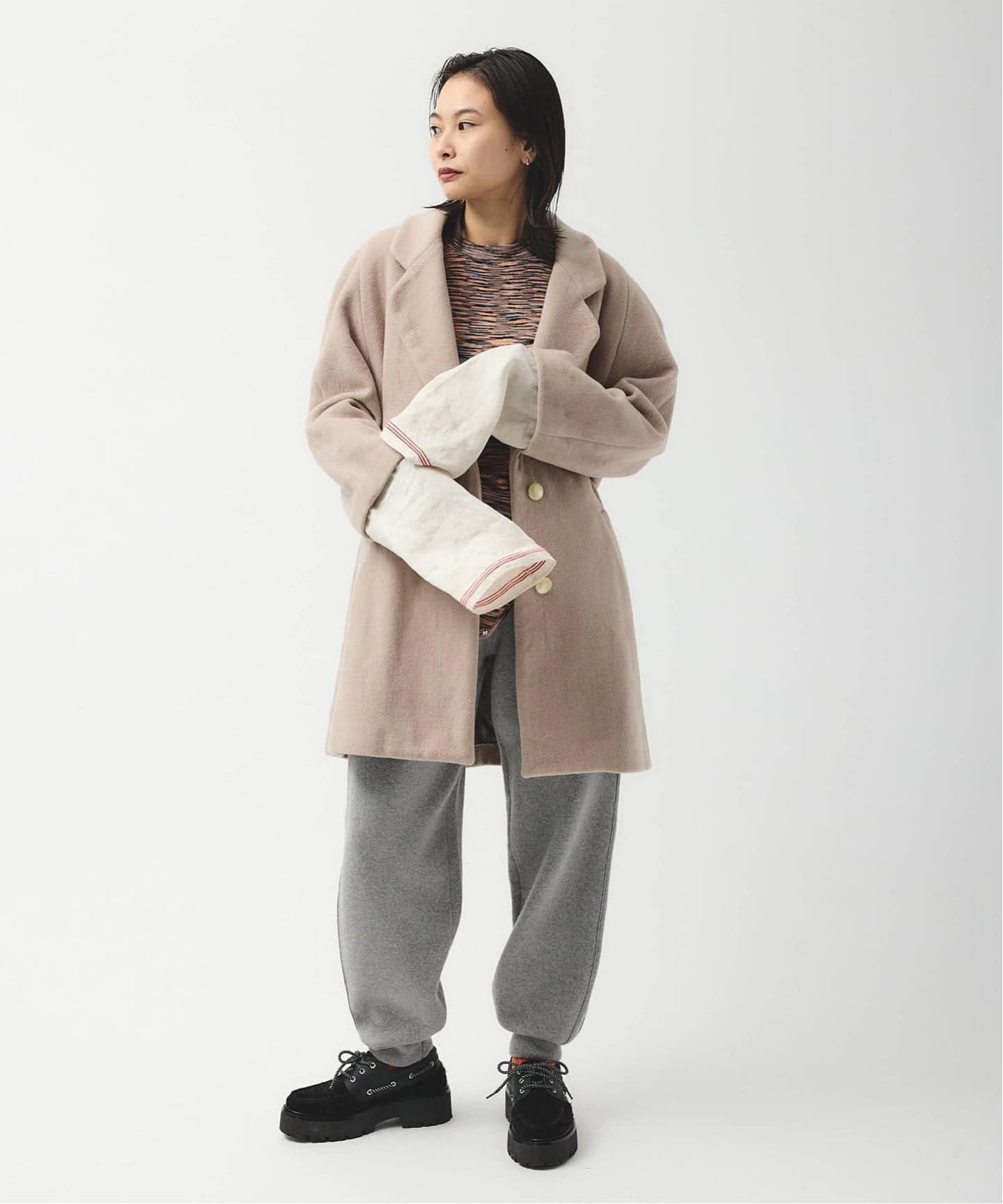 別注【MIKA KASAI】TOOMUCH SLEEVE WASHED JACC（テーラードジャケット