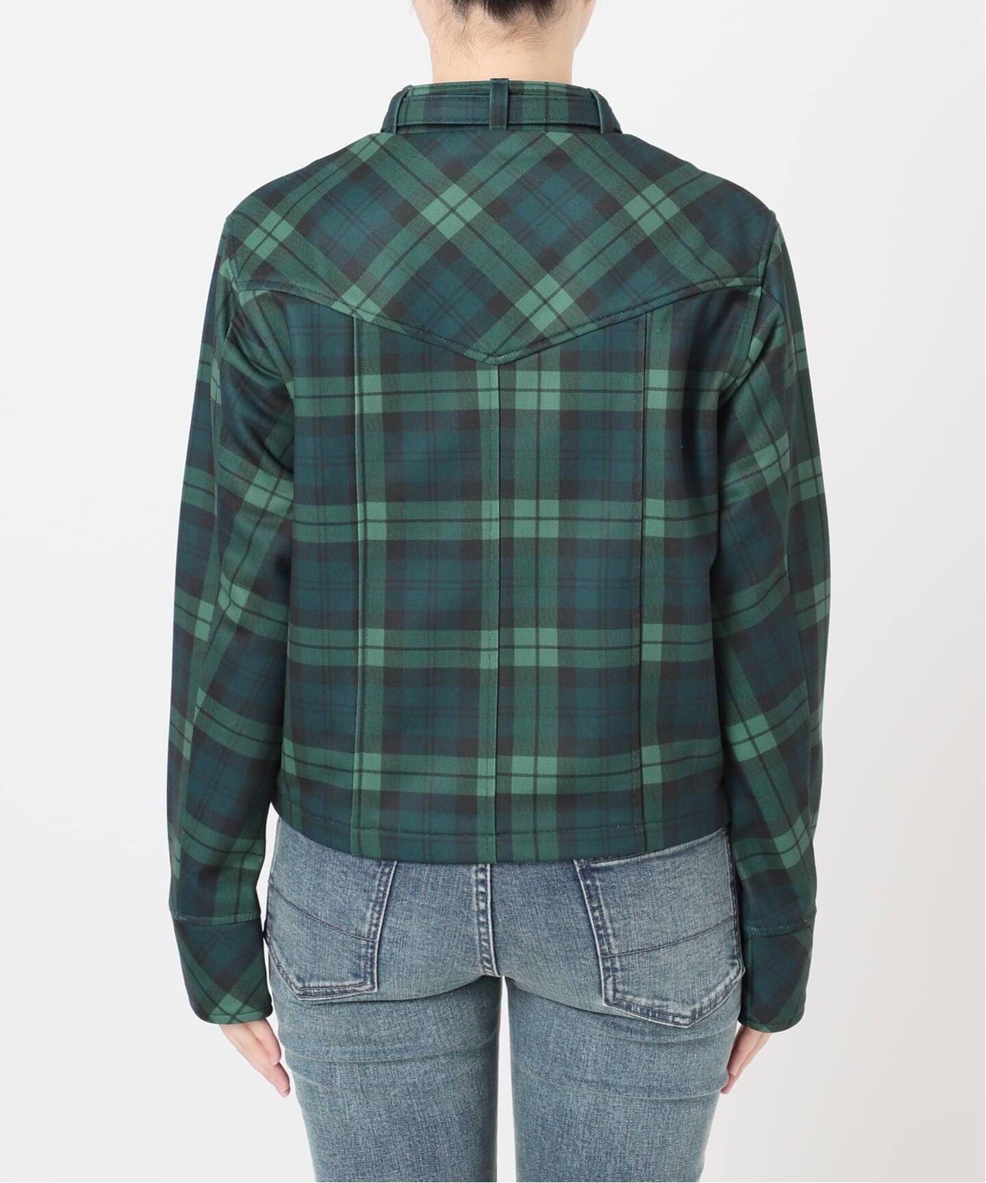 再出品！EGONLAB ワークジャケットオリーブグリーン チェック柄ブルゾン 再出品！EGONLAB ワークジャケットオリーブグリーン チェック柄