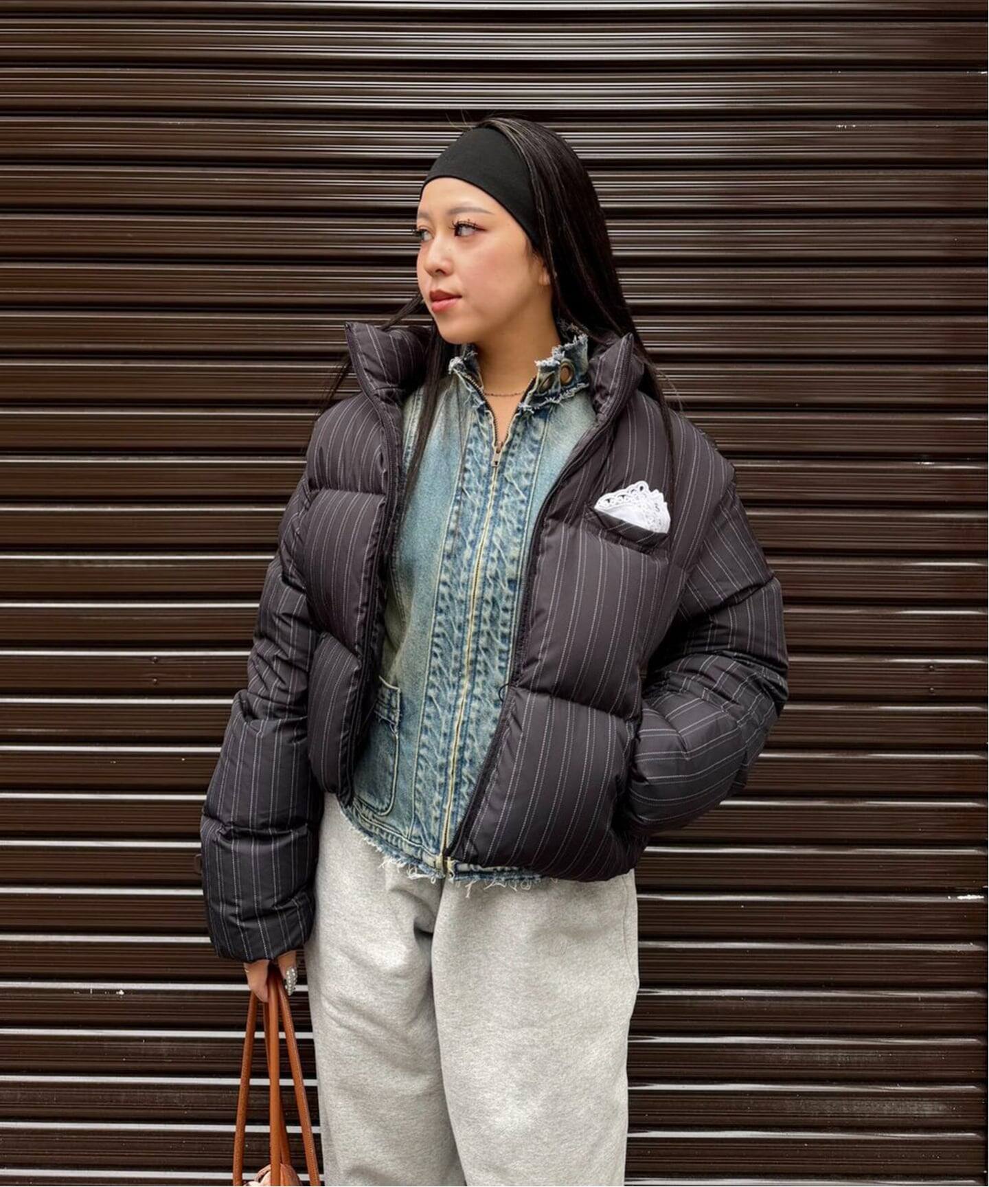 SCULPTOR/スカルプター】 So Demure Cropped Puffer Down SC25A108