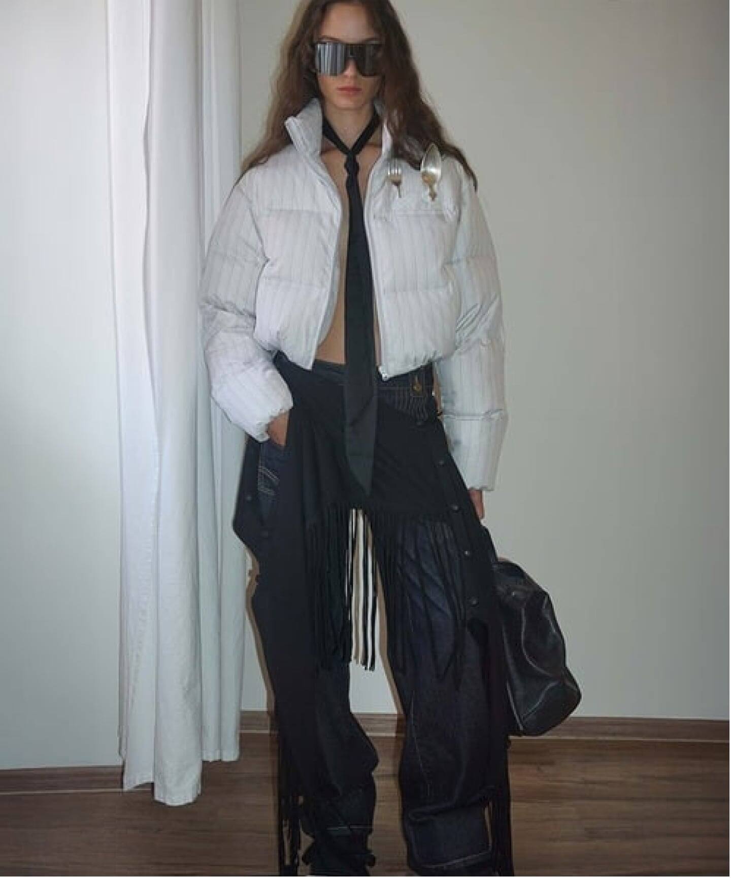 SCULPTOR/スカルプター】 So Demure Cropped Puffer Down SC25A108