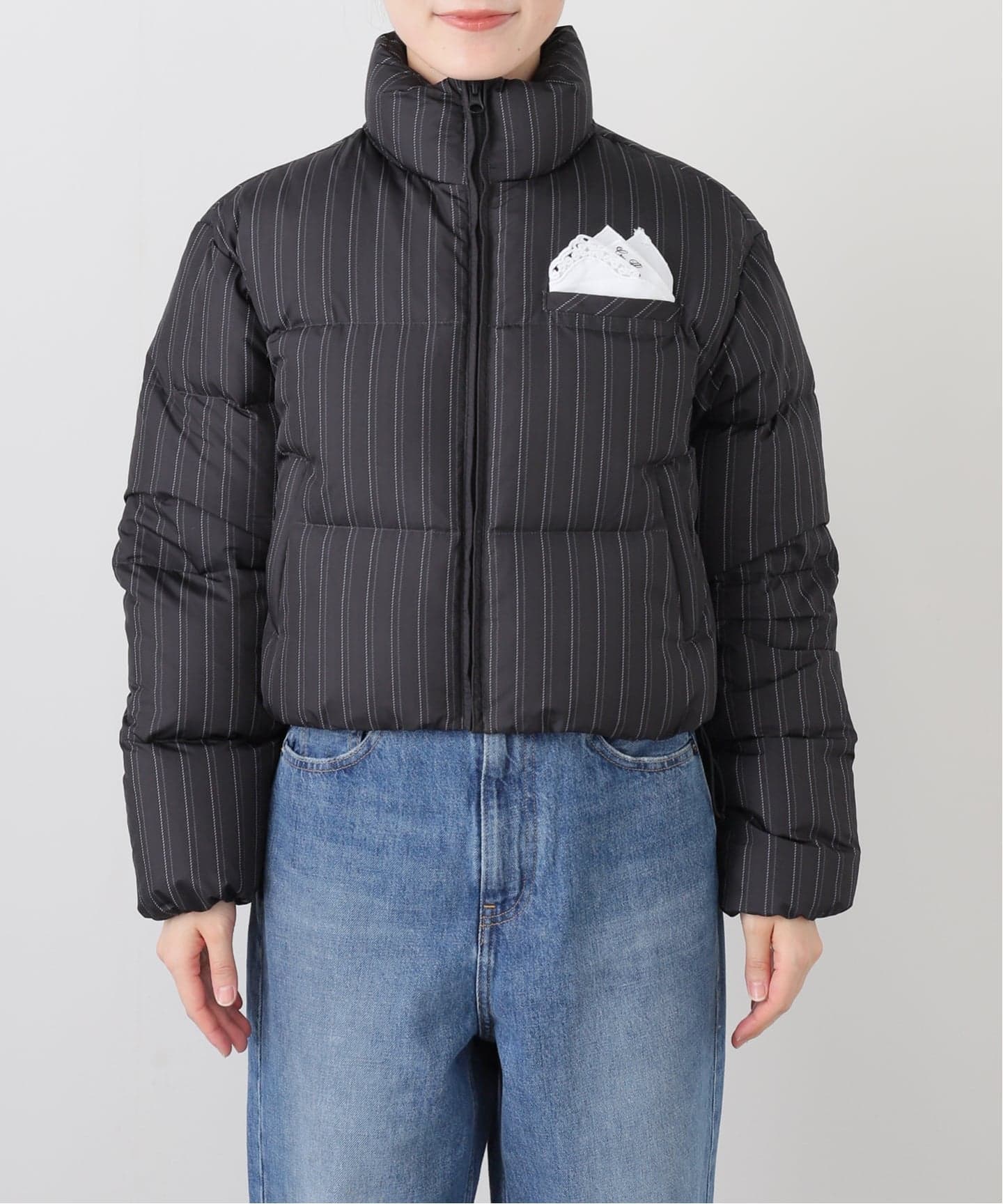 SCULPTOR/スカルプター】 So Demure Cropped Puffer Down SC25A108