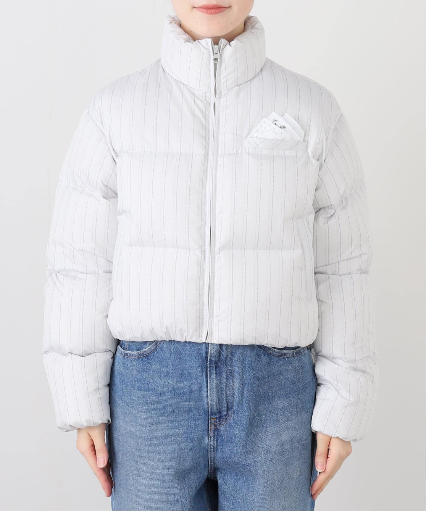 SCULPTOR/スカルプター】 So Demure Cropped Puffer Down SC25A108