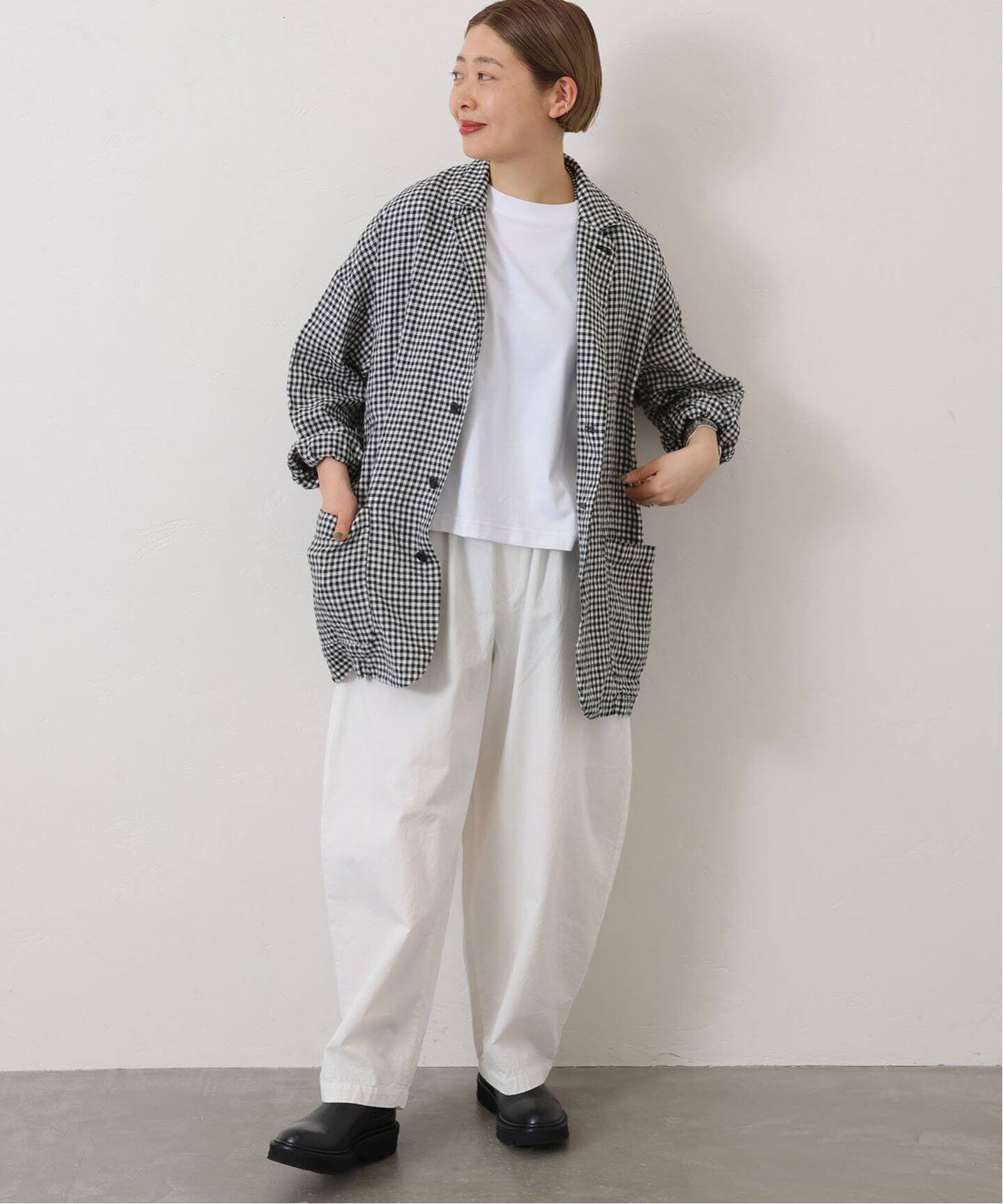 リネンチェックジャケット（テーラードジャケット）｜journal standard  