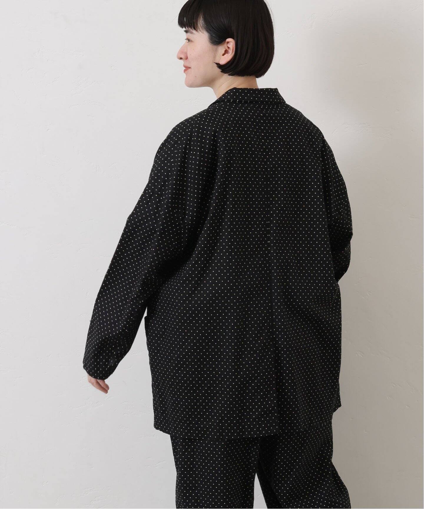 コットンリネンドット ジャケット（テーラードジャケット）｜journal