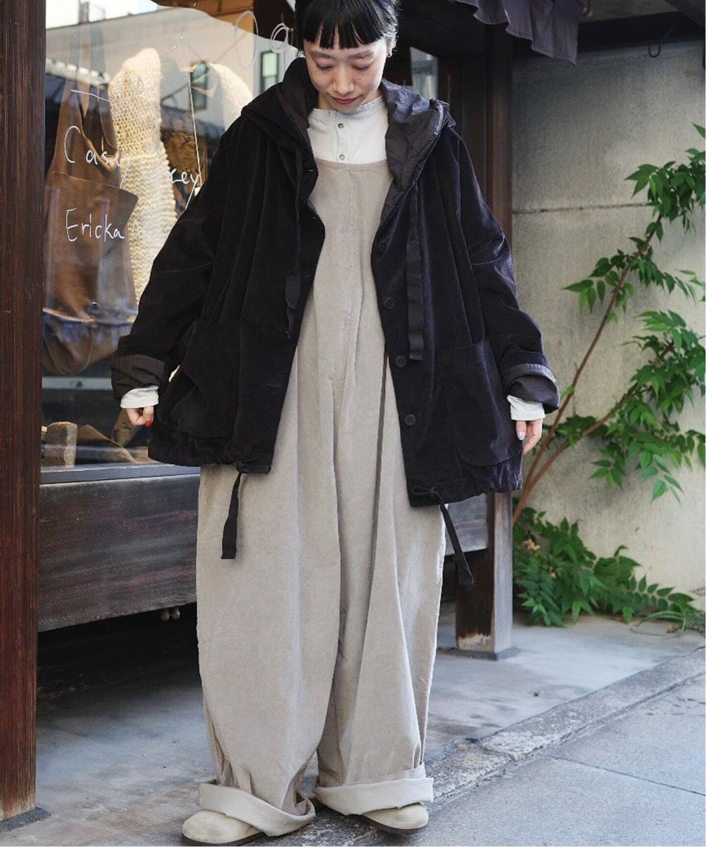 album di famiglia ジャケット 新品 未使用 album di famiglia】 HOODED JACKET VELVET（その他ジャケット