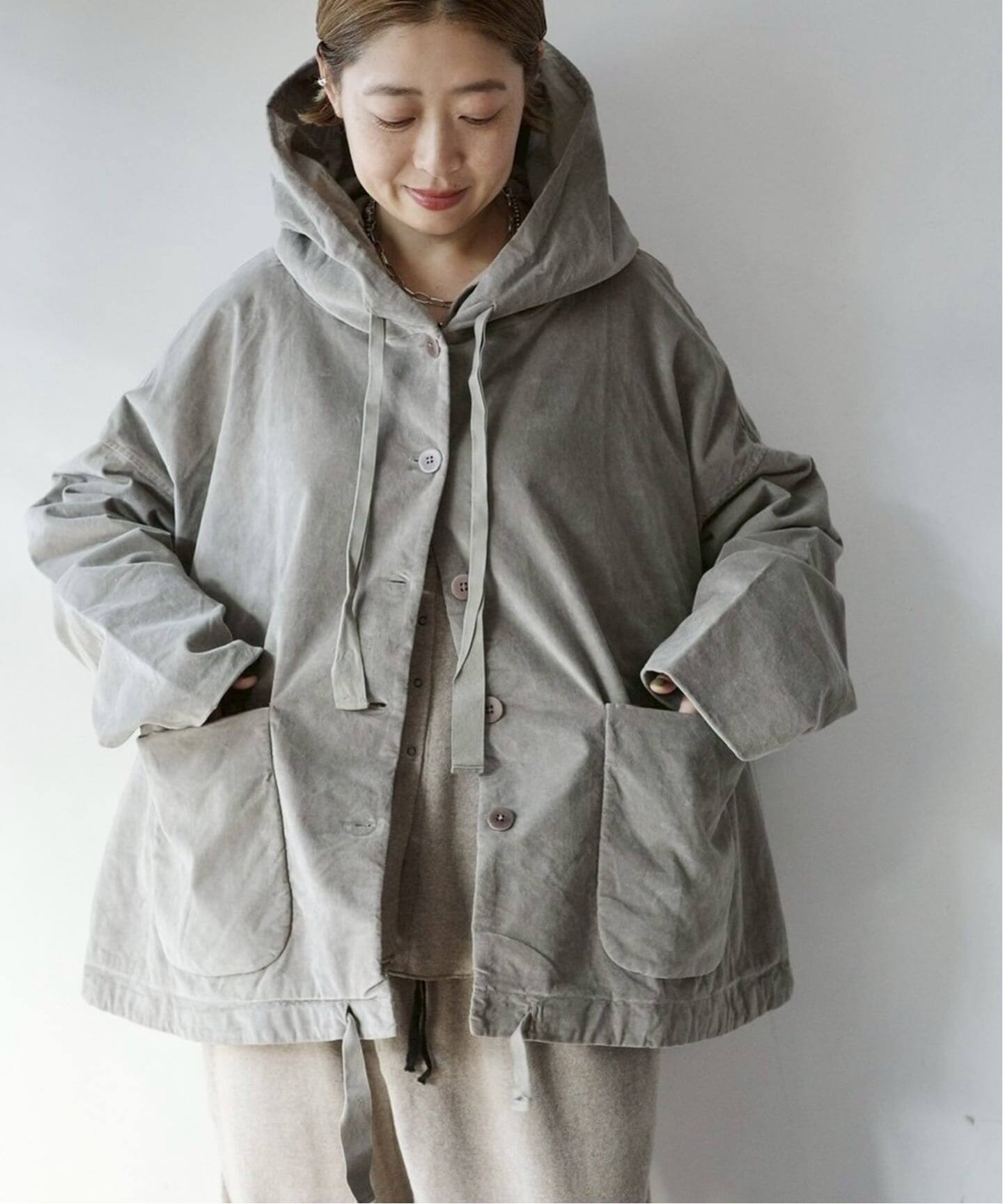 album di famiglia ジャケット 新品 未使用 album di famiglia】 HOODED JACKET VELVET(その他ジャケット