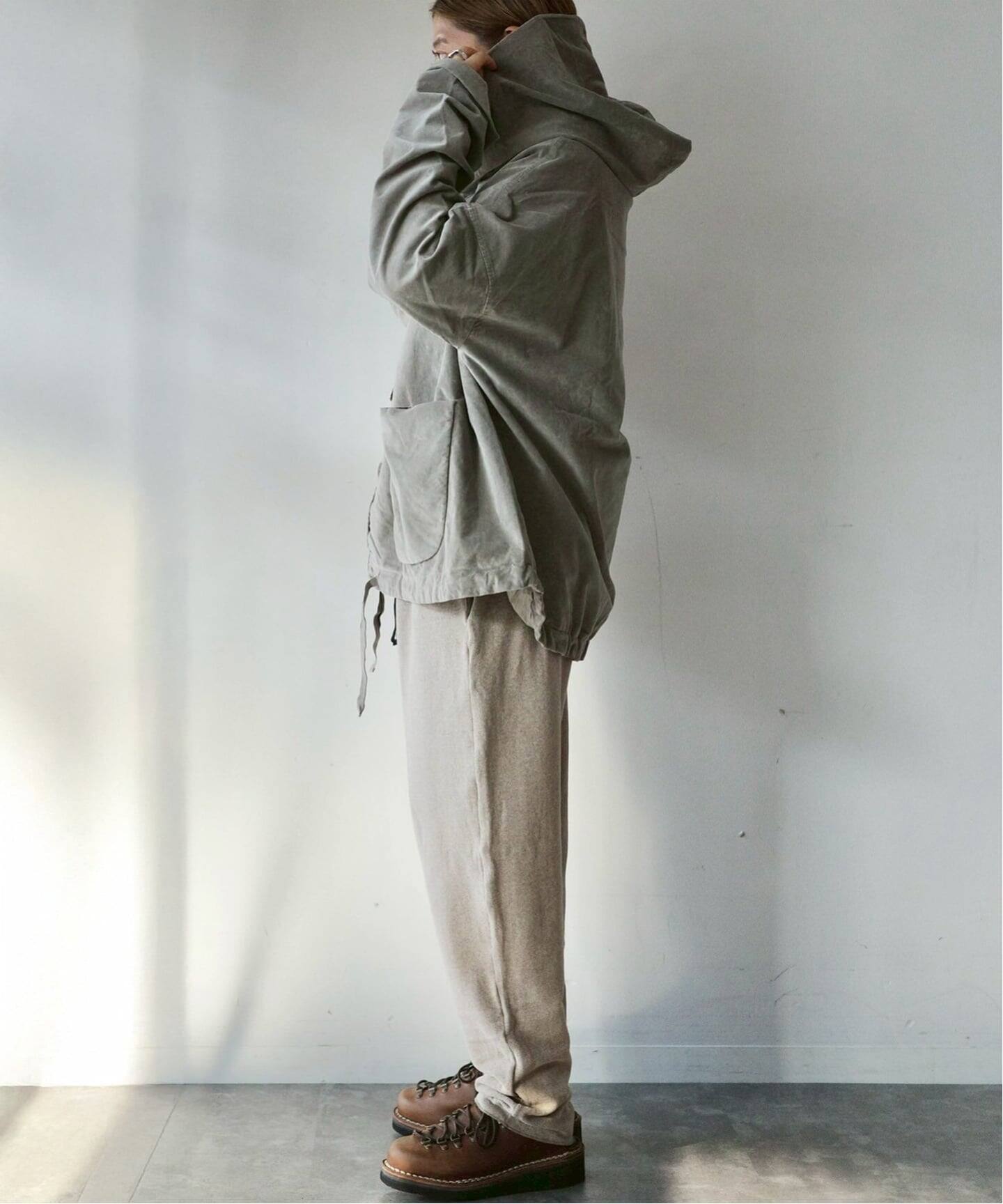 Album Di Familia ベルベットフーディコート Album Di Familia ベルベットフーディコート Velvet Long Coat