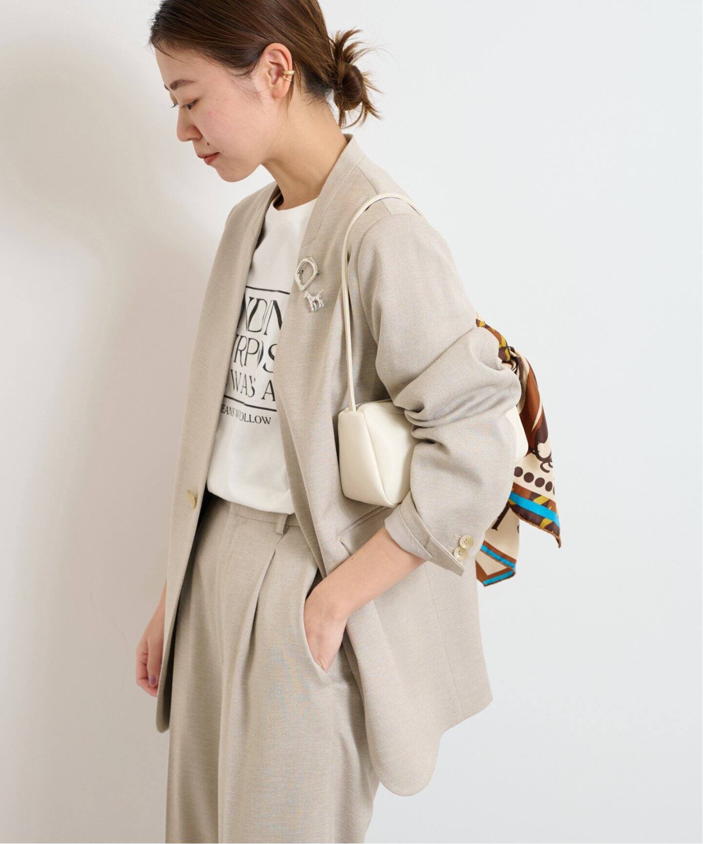 LINYツイルノーカラージャケット（ノーカラージャケット）｜JOURNAL  