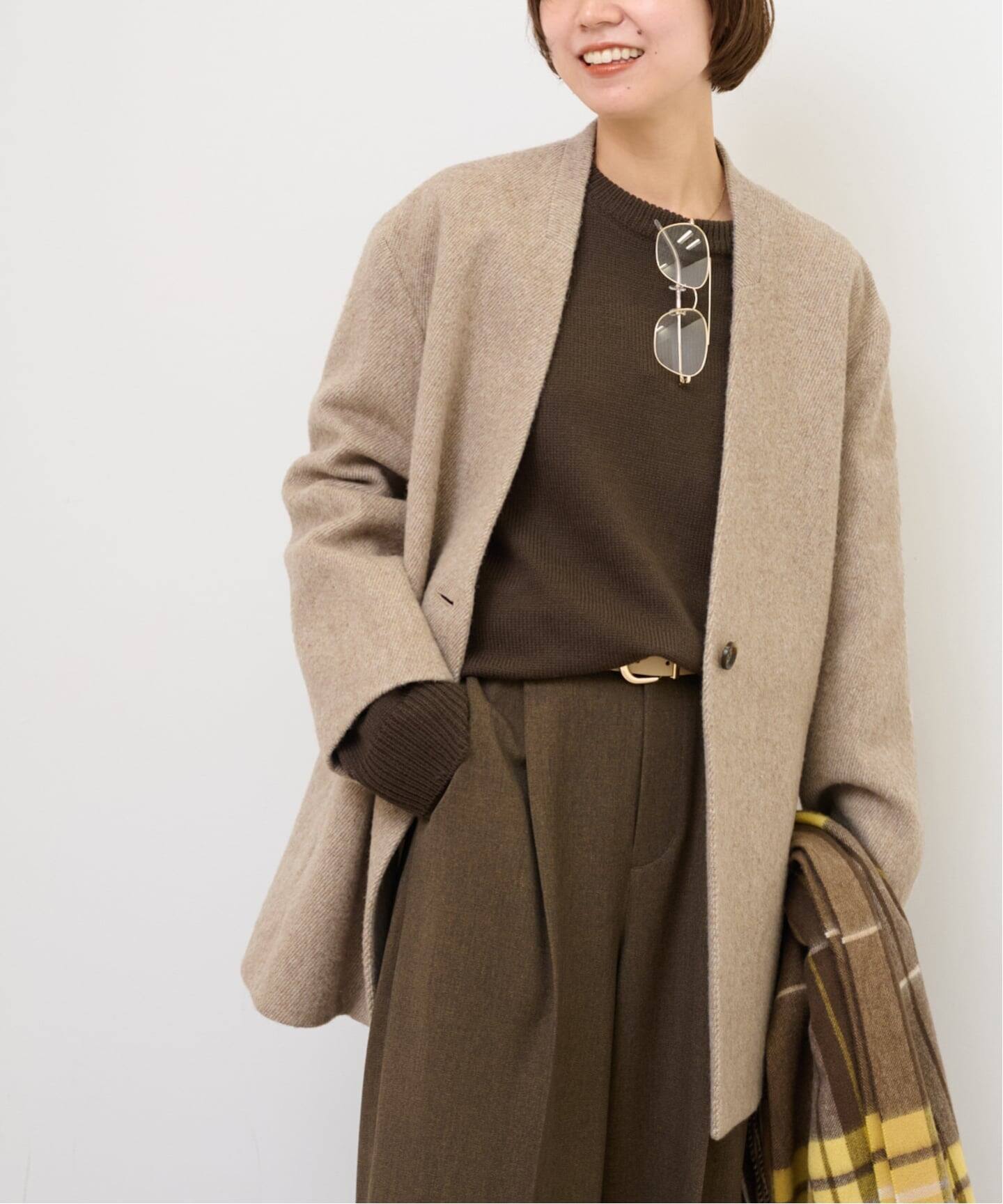 [美品]尾州ウールシャギーミドルコート　ジャーナルスタンダードレリューム 尾州ウールシャギーミドルコート | ジャーナルスタンダード