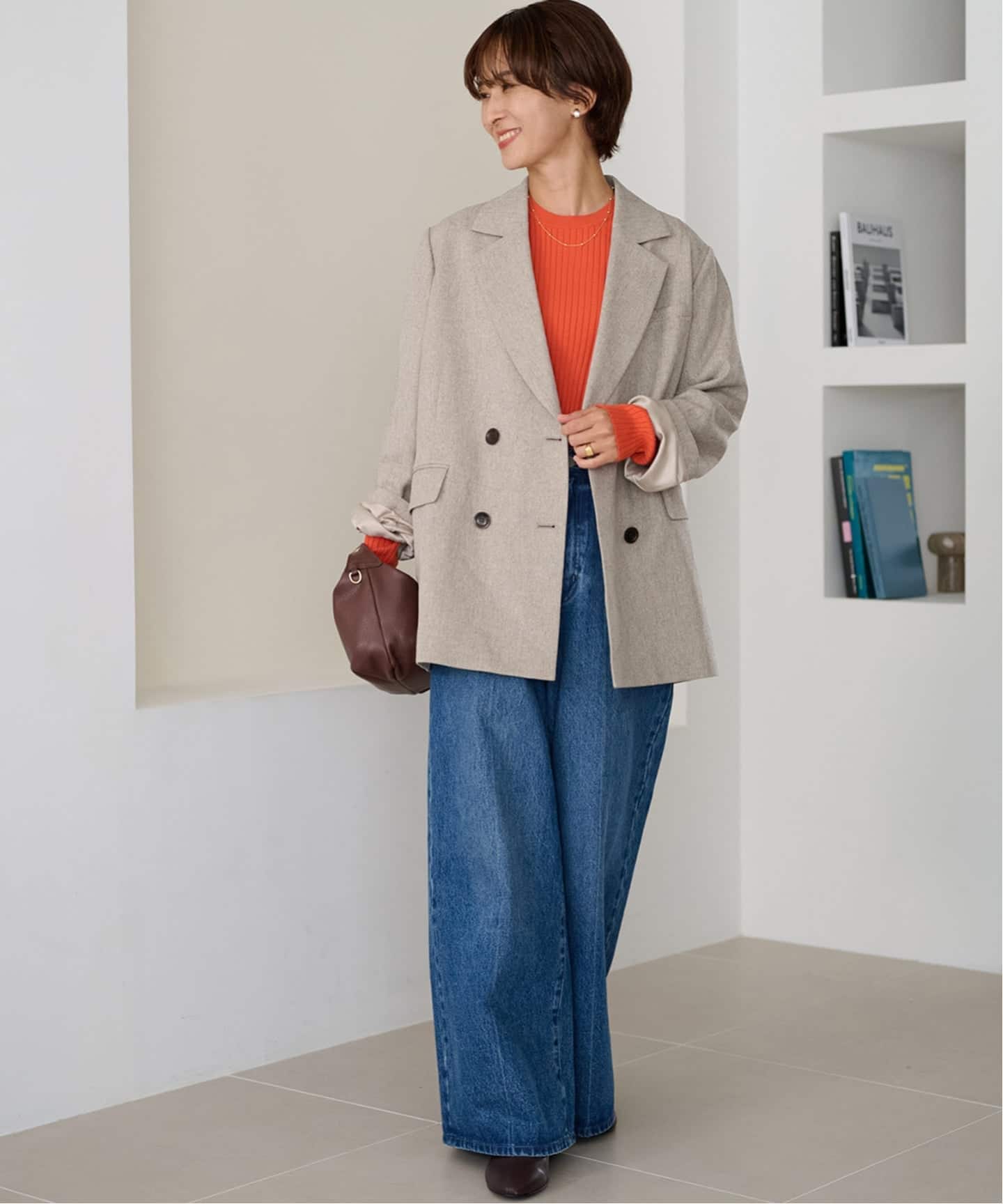 ジャーナルスタンダードレリューム　ツイーディーツイルテーラードジャケット 追加》ツイーディーツイルテーラードダブルジャケット