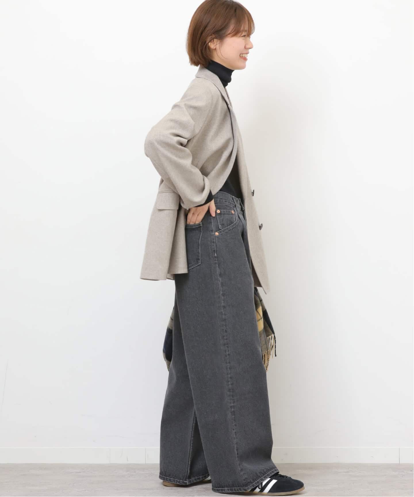 追加》ツイーディーツイルテーラードダブルジャケット