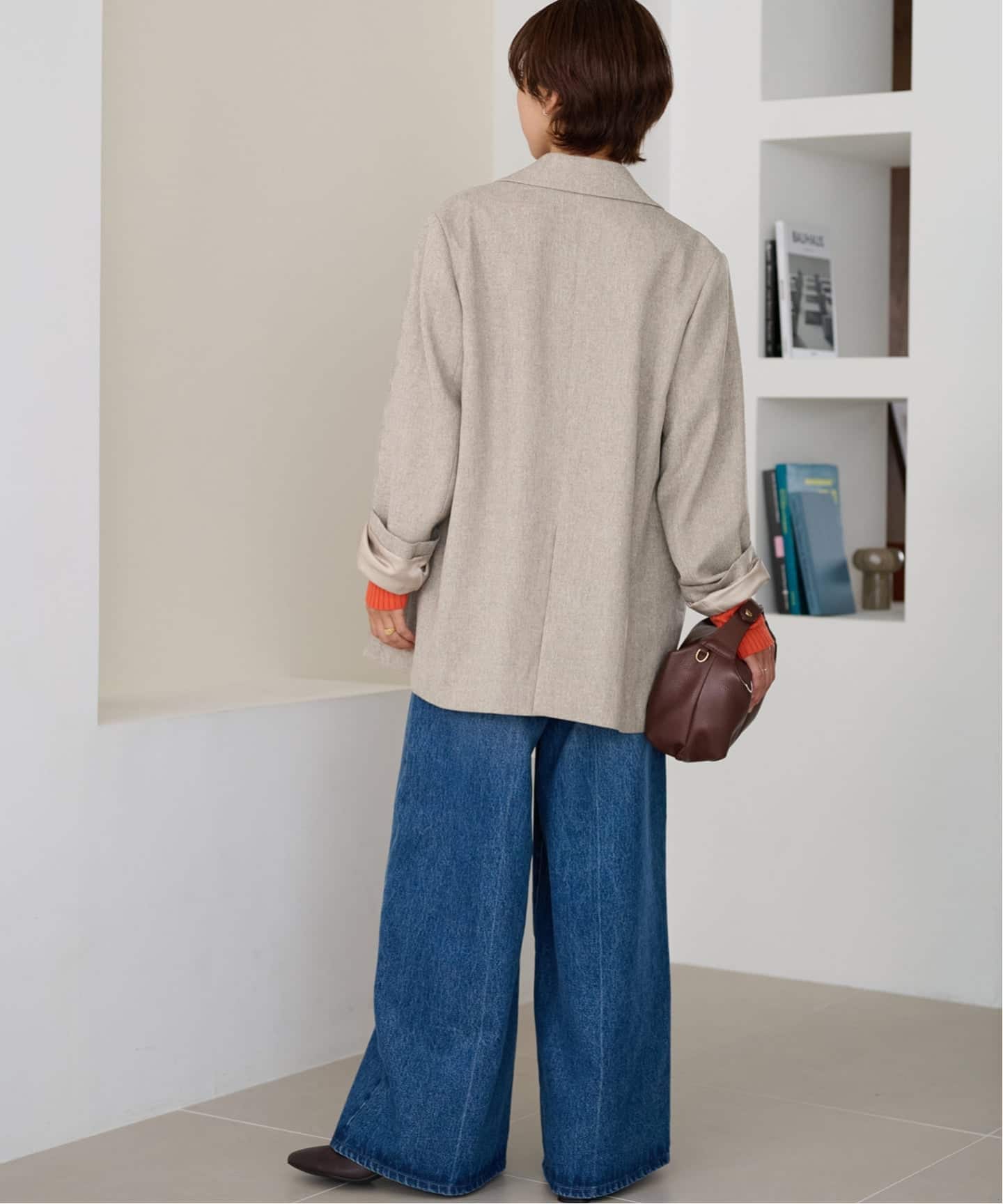 追加》ツイーディーツイルテーラードダブルジャケット