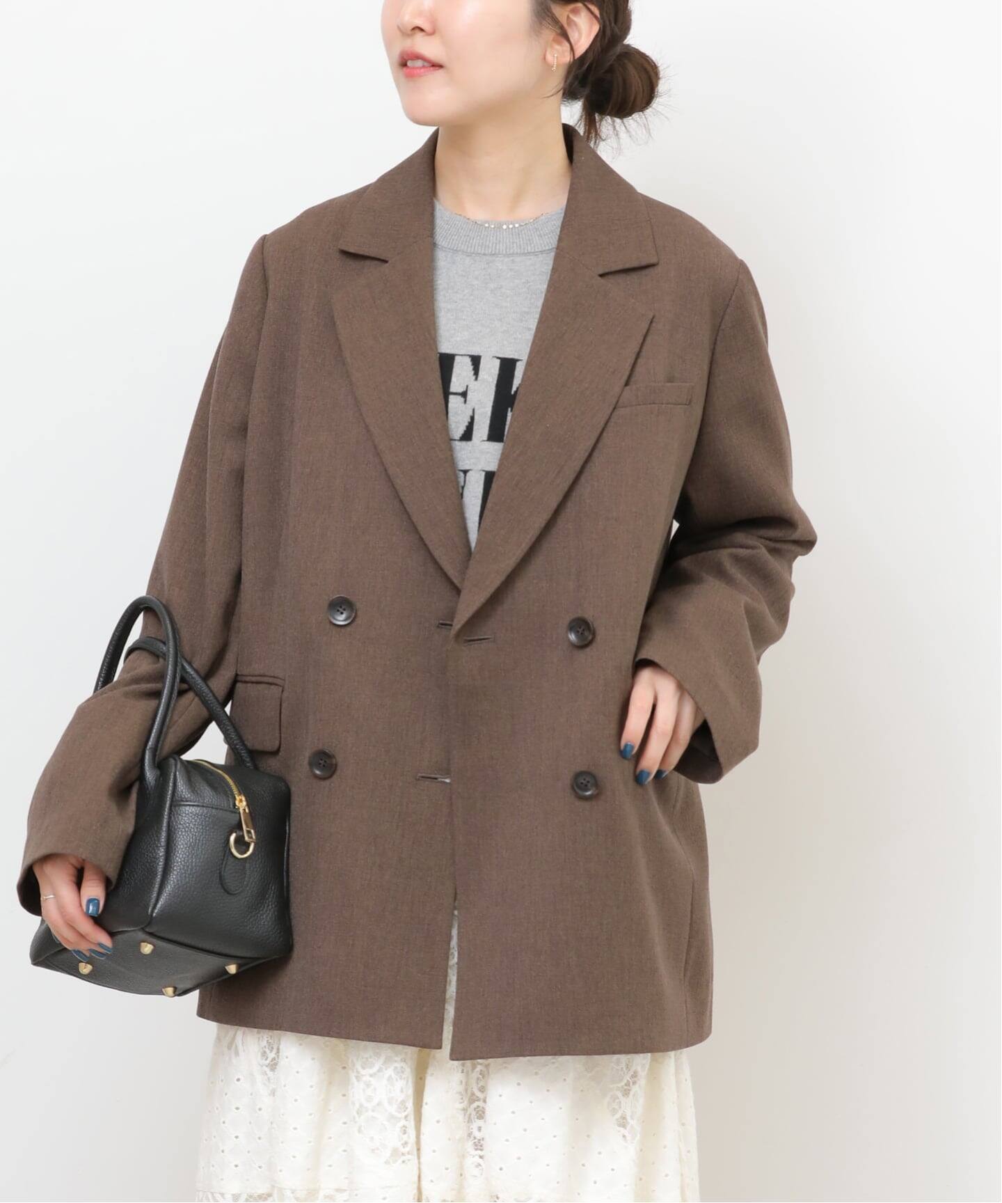 ジャーナルスタンダードレリューム　ツイーディーツイルテーラードジャケット 追加2》ツイーディーツイルテーラードダブルジャケット（テーラード