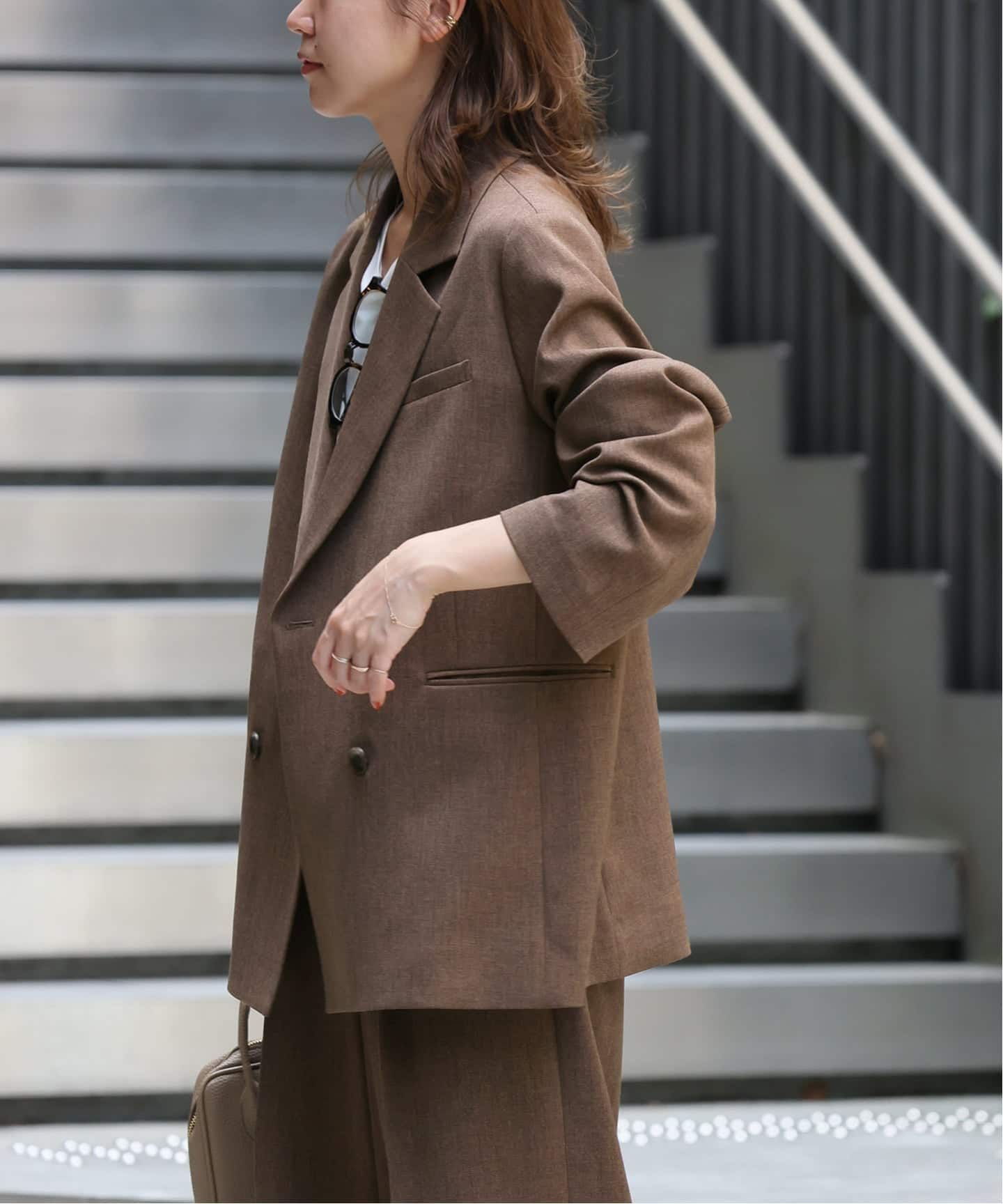 ジャーナルスタンダードレリューム　ツイーディーツイルテーラードジャケット 追加》ツイーディーツイルテーラードダブルジャケット