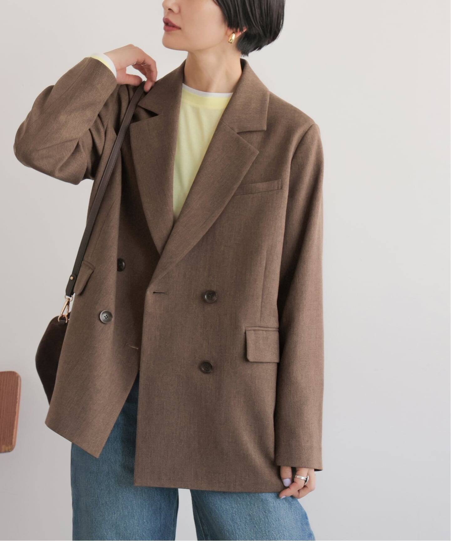 ツイーディーツイルテーラードダブルジャケット 追加2》ツイーディーツイルテーラードダブルジャケット（テーラード