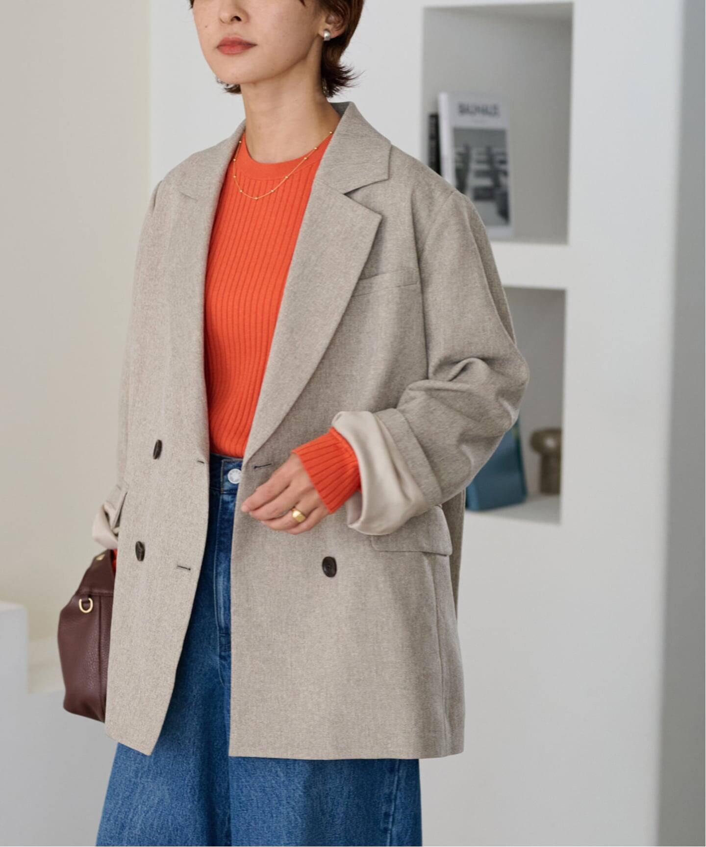 追加2》ツイーディーツイルテーラードダブルジャケット