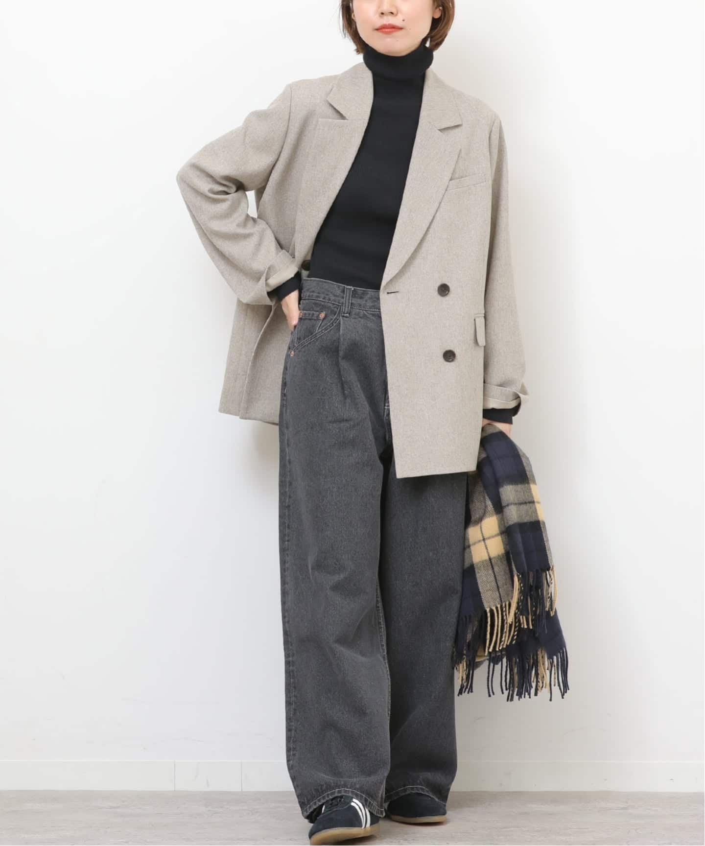 追加2》ツイーディーツイルテーラードダブルジャケット