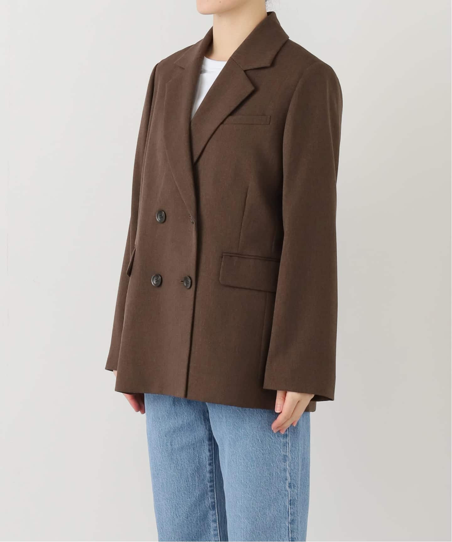 追加2》ツイーディーツイルテーラードダブルジャケット（テーラード