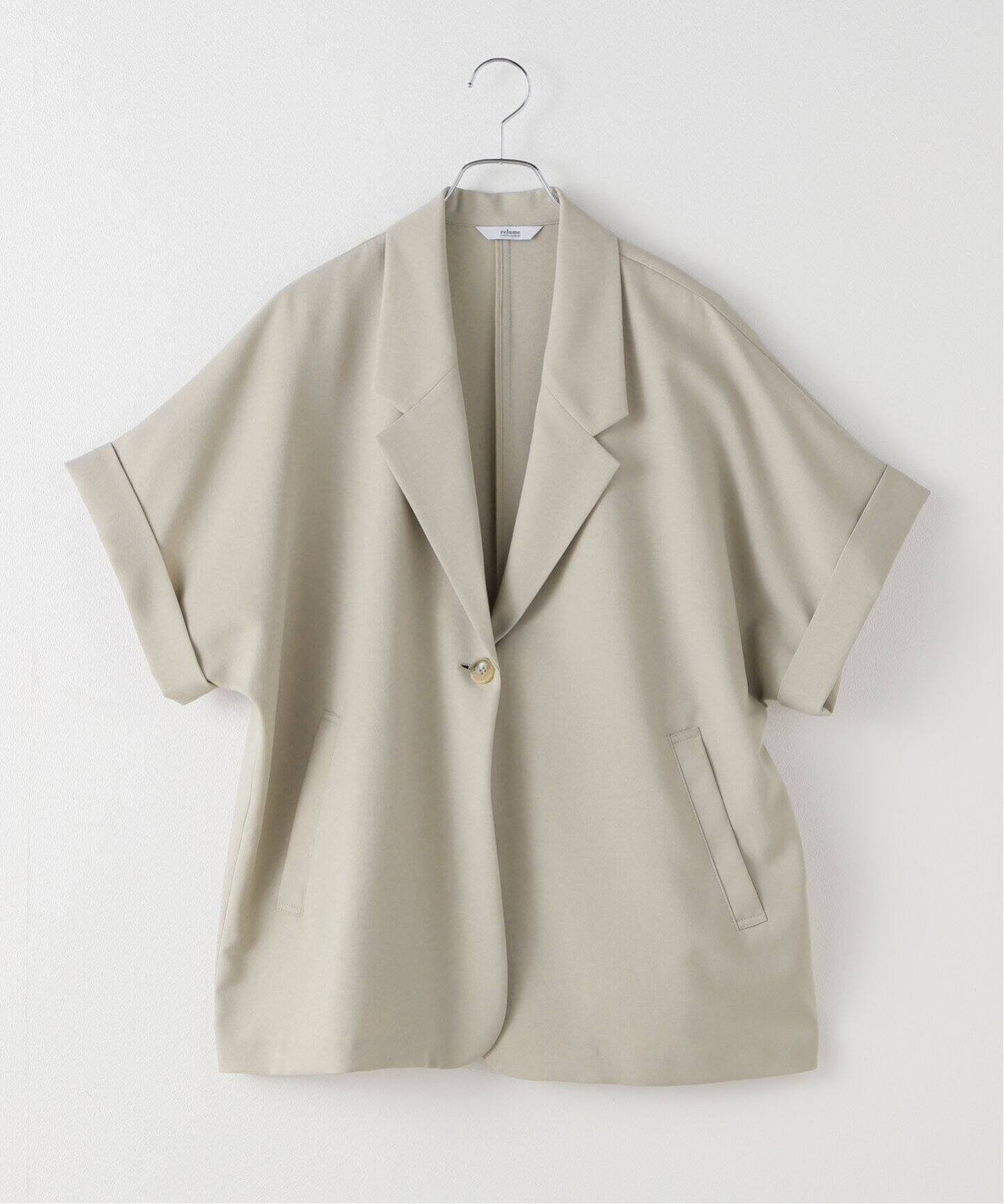 未使用品 JOURNAL STANDARD relume 半袖 ジャケット MULTI FUNC+】防シワ / UVカット / 接触冷感 / ドライツイル