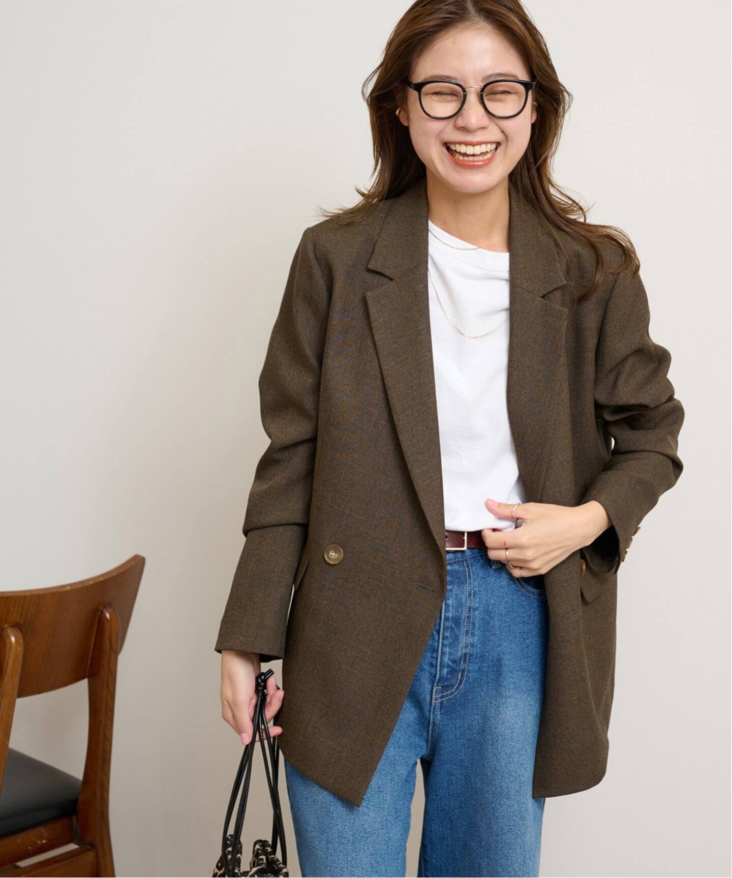 JOURNAL STANDARD シャーク　 ツイードテーラードジャケット JOURNAL STANDARD relume（ジャーナルスタンダード レリューム