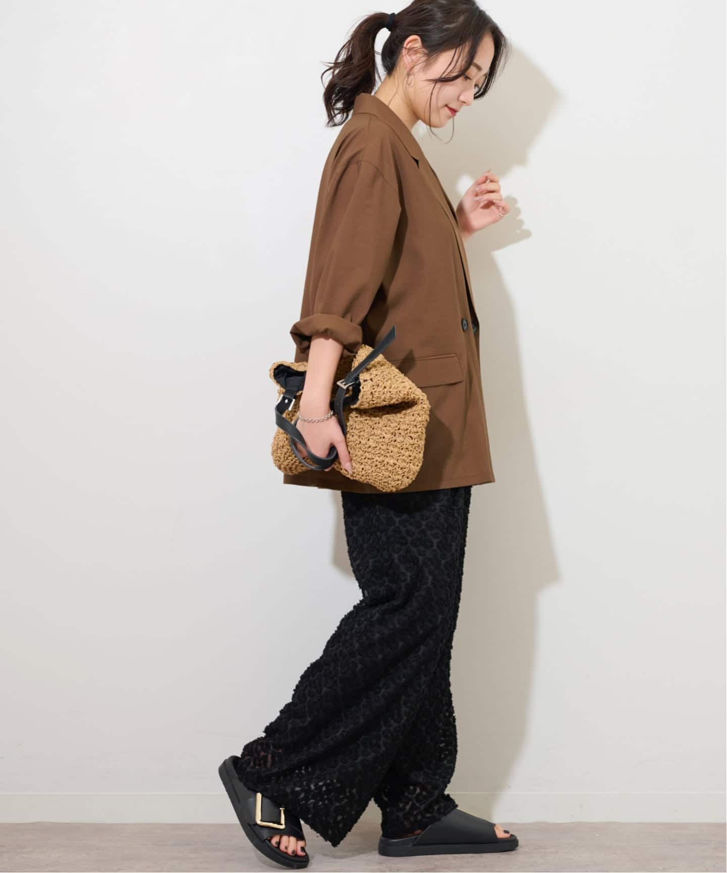 JOURNAL STANDARD relume ジャケット ブラウン 38 予約》ダブルフロントライトジャケット（その他ジャケット