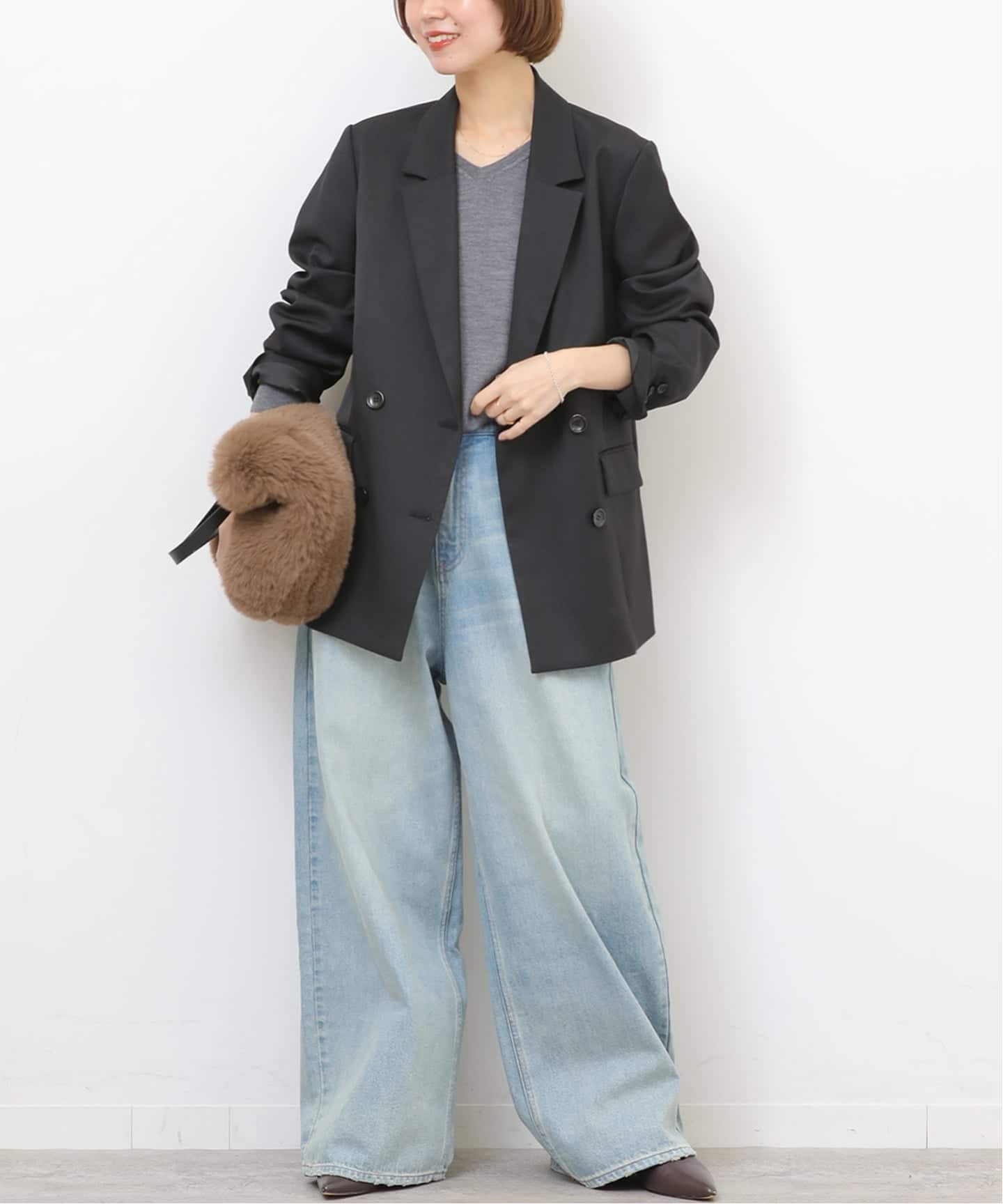 追加 / 新色》ダブルフロントテーラードジャケット（テーラード