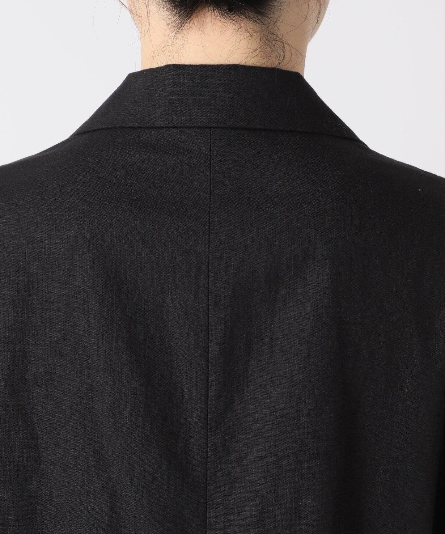 追加》リネンコットンハーフスリーブジャケット（テーラード