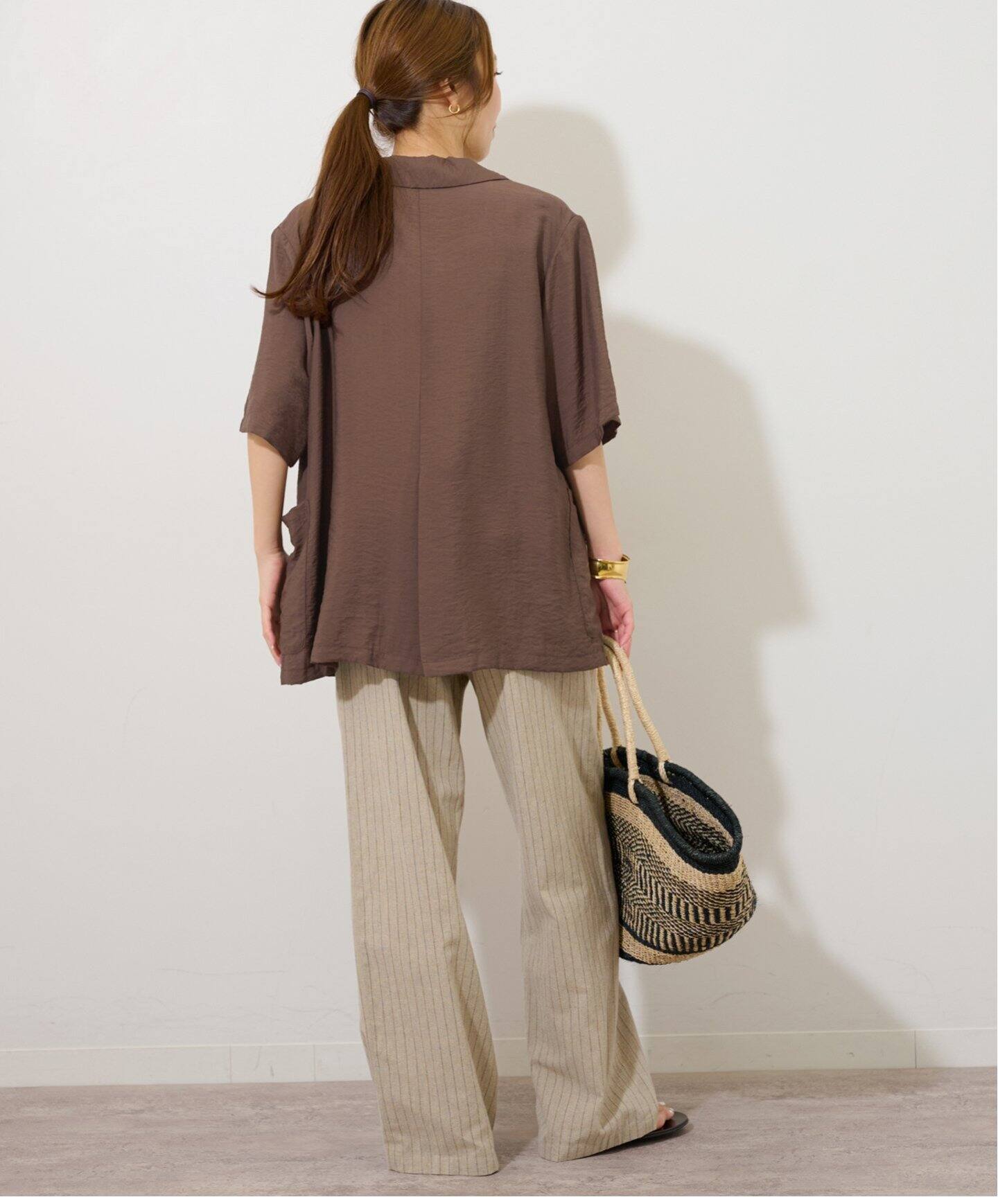 JOURNAL STANDARD relume ハーフスリーブジャケット JOURNAL STANDARD relume｜シアーハーフスリーブジャケット