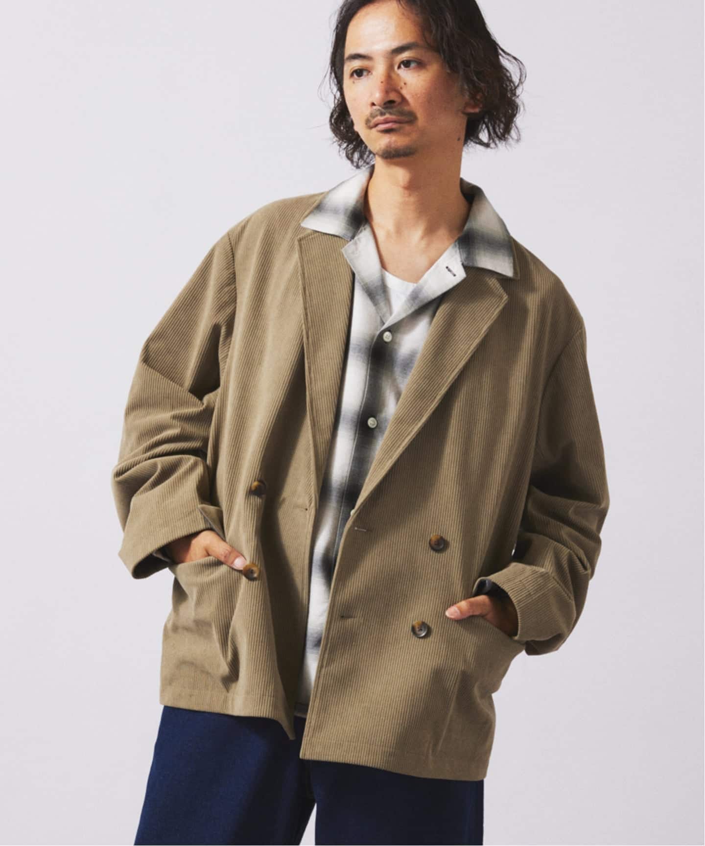 TECH ”SOLOTEX(R)” コーデュロイ ウォッシャブル ダブルジャケット