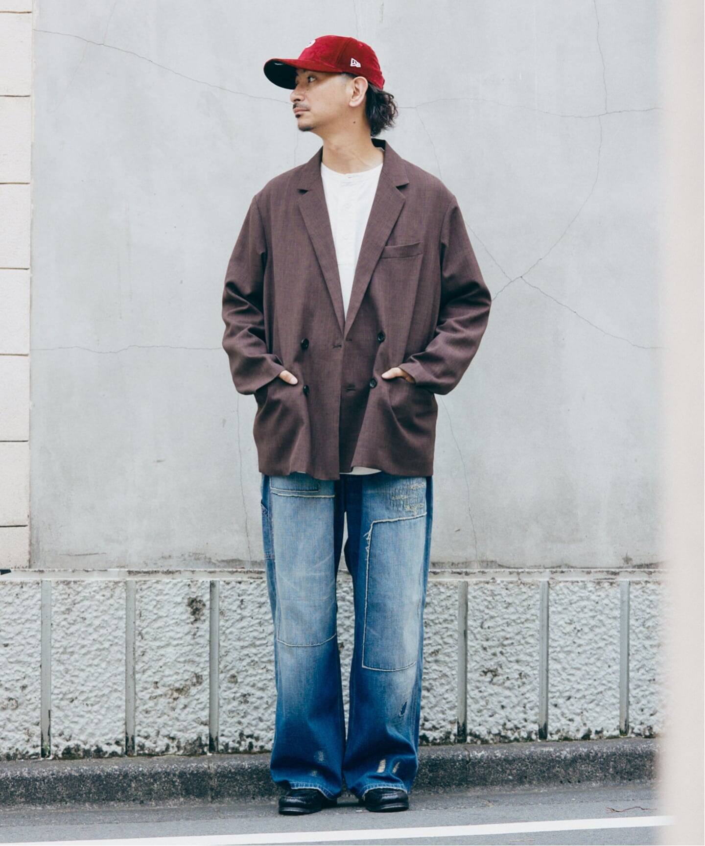 美品✨JOURNAL STANDARD　ダブルブレストジャケット ブラウン M バスケット ”ウォッシャブル” ダブルブレスト ジャケット（その他