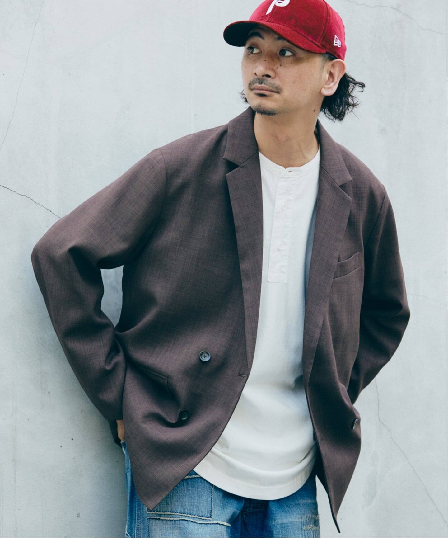バスケット ”ウォッシャブル” ダブルブレスト ジャケット（その他 