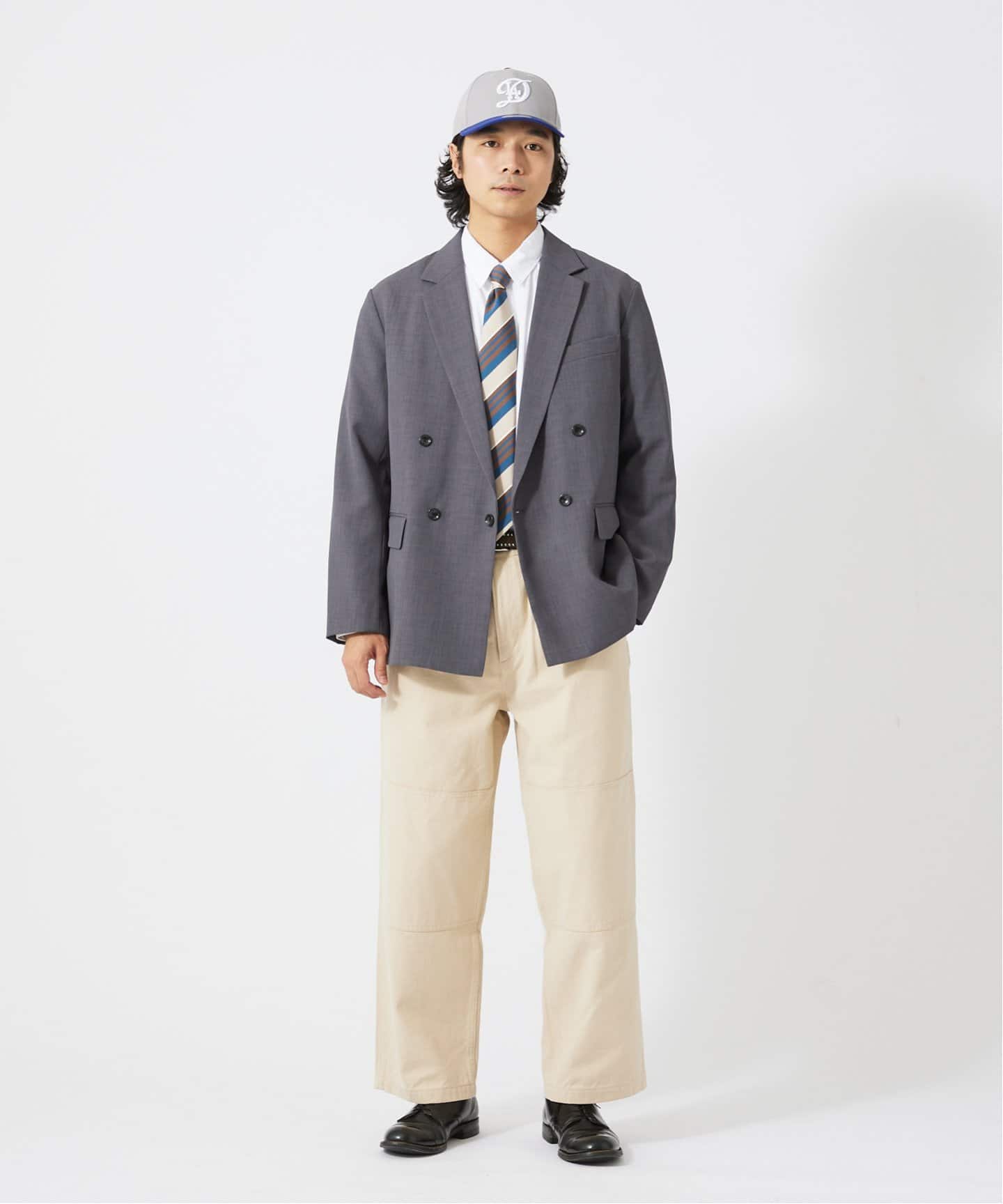 ウォッシャブル バスケット ダブルブレスト ジャケット