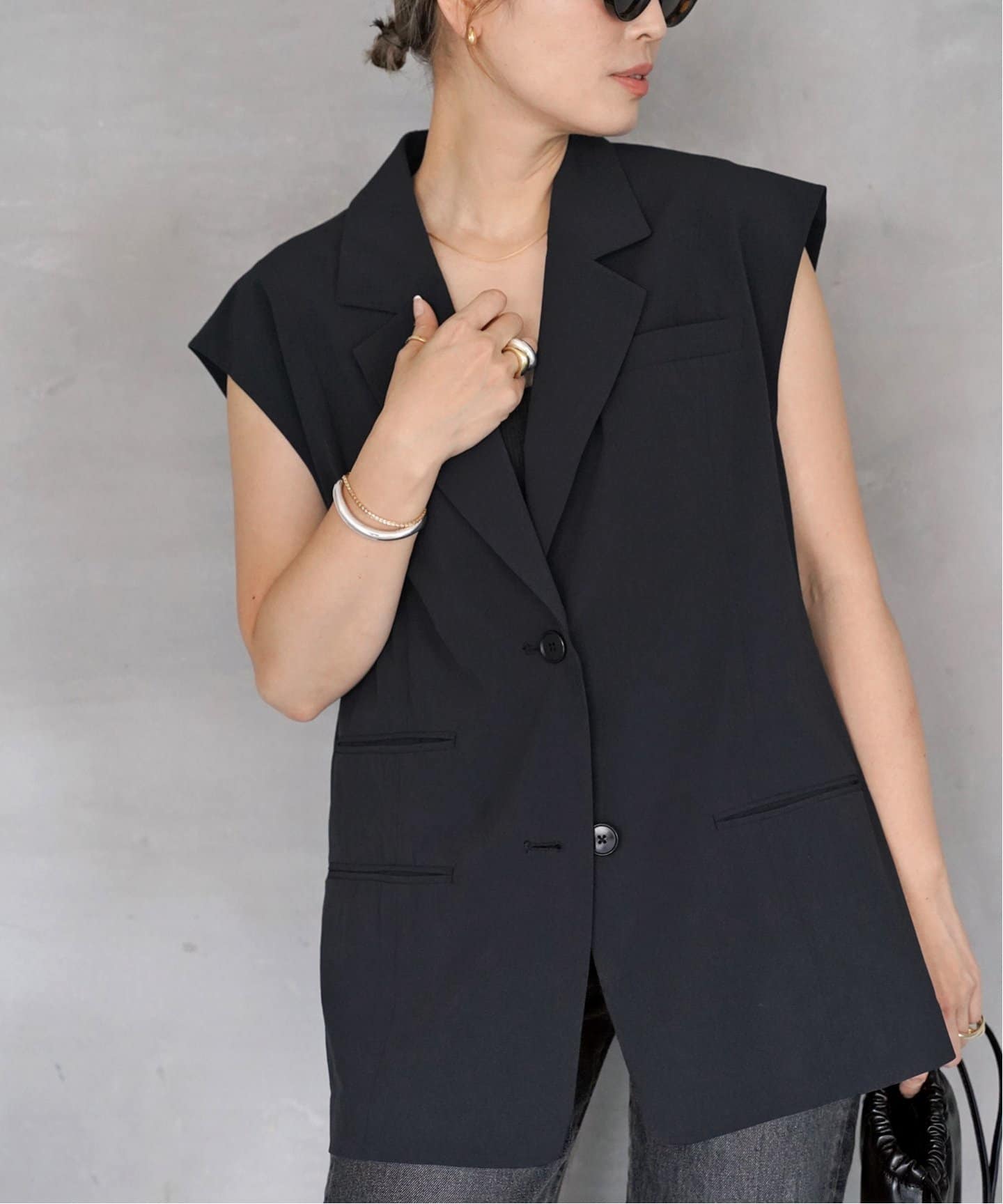 予約》CELERI Sleeveless ジャケット（ジレ）｜Deuxieme Classe