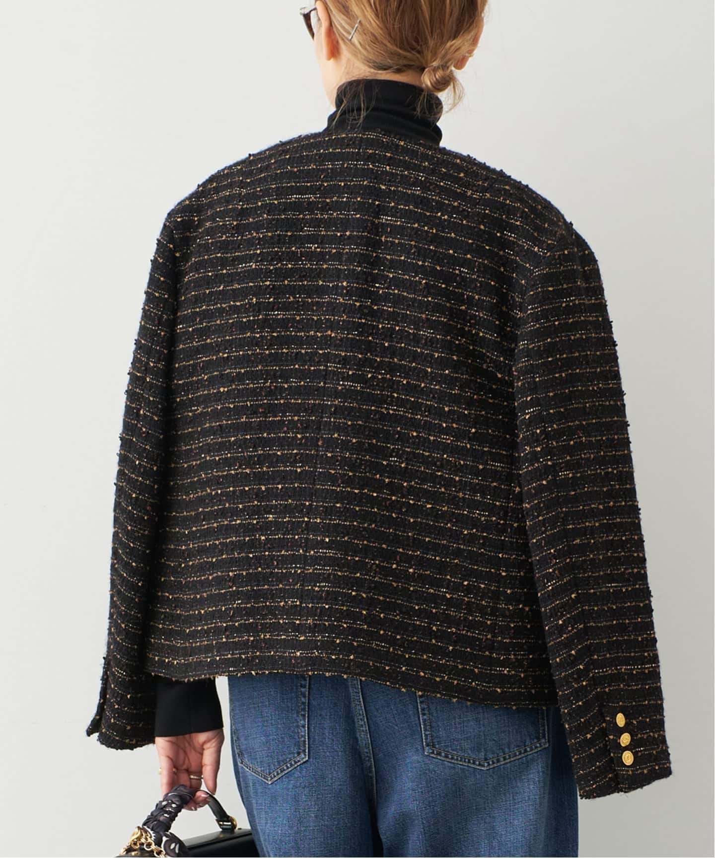 美品 ドゥーズィエムクラス TWEED ジャケット 21010500402030 FANTASY TWEED ジャケット（その他ジャケット・スーツ