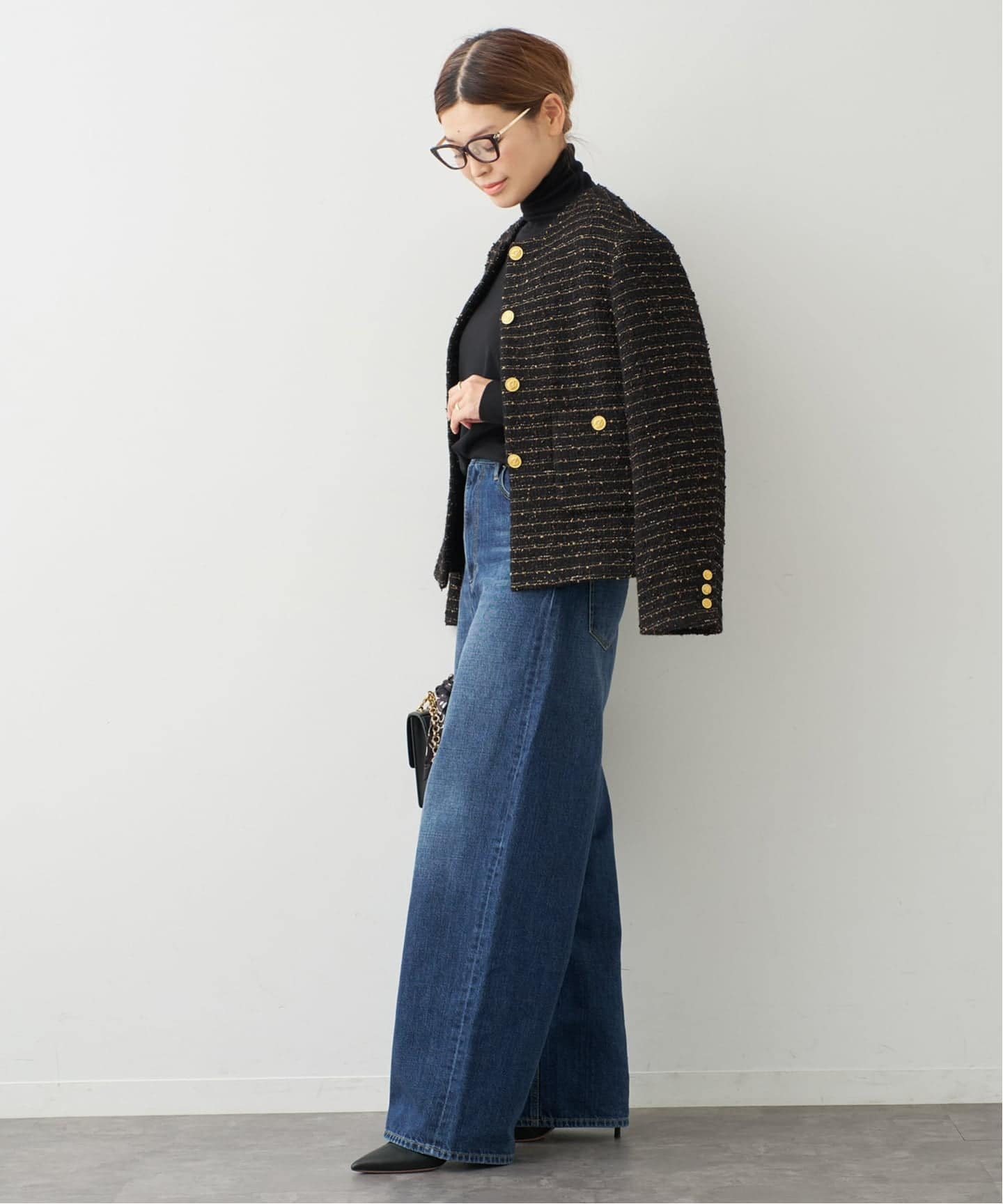 美品 ドゥーズィエムクラス TWEED ジャケット 21010500402030 FANTASY TWEED ジャケット（その他ジャケット・スーツ