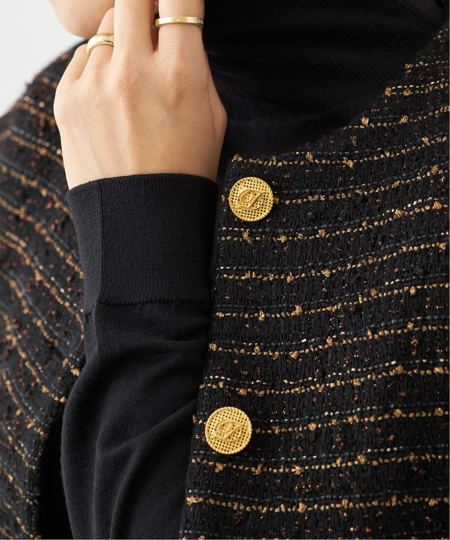 美品 ドゥーズィエムクラス TWEED ジャケット 21010500402030 FANTASY TWEED ジャケット（その他ジャケット・スーツ