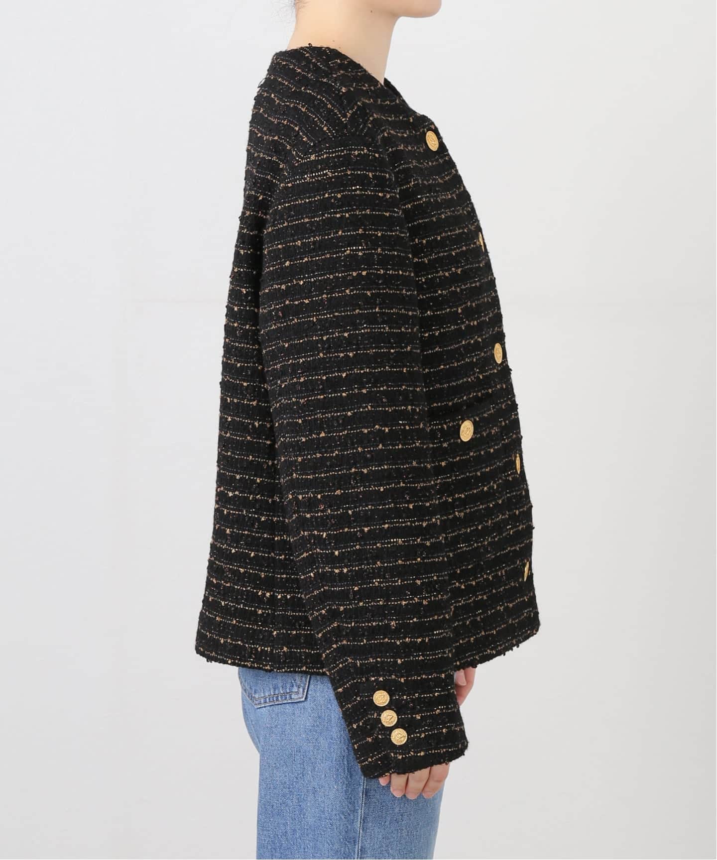 美品 ドゥーズィエムクラス TWEED ジャケット 21010500402030 FANTASY TWEED ジャケット（その他ジャケット・スーツ