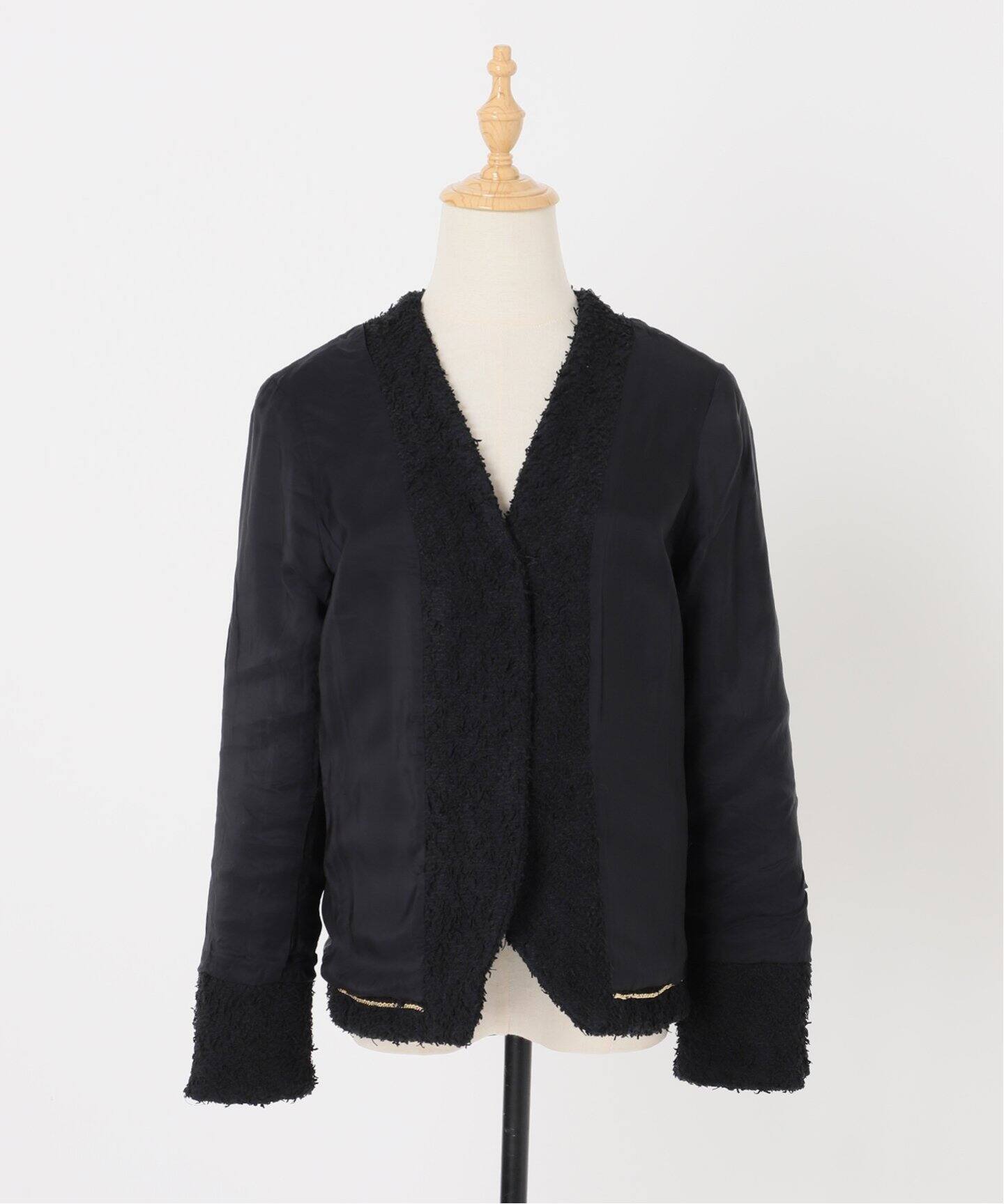 LINTON TWEED Vネック ジャケット（ノーカラージャケット）｜Deuxieme  