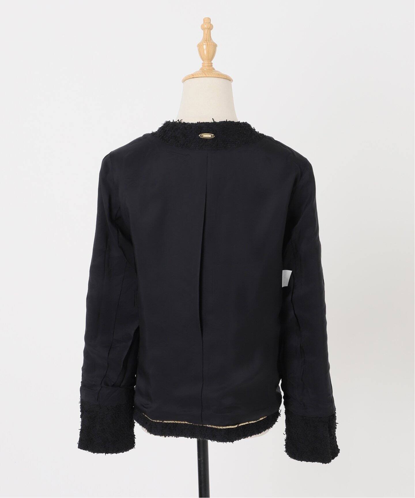 LINTON TWEED Vネック ジャケット（ノーカラージャケット）｜Deuxieme  