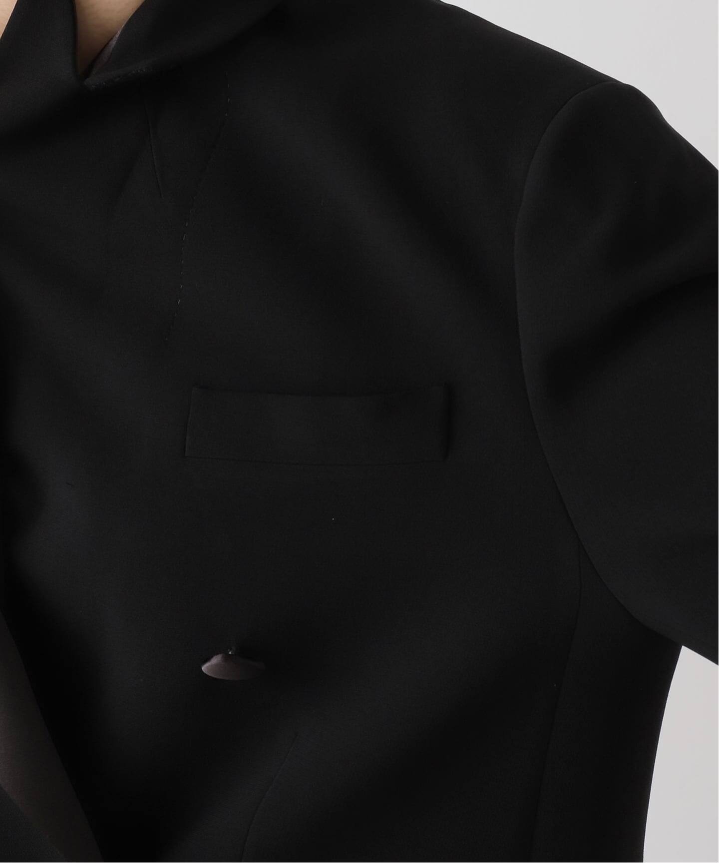 トリアセジョーゼット タキシードジャケット（テーラードジャケット