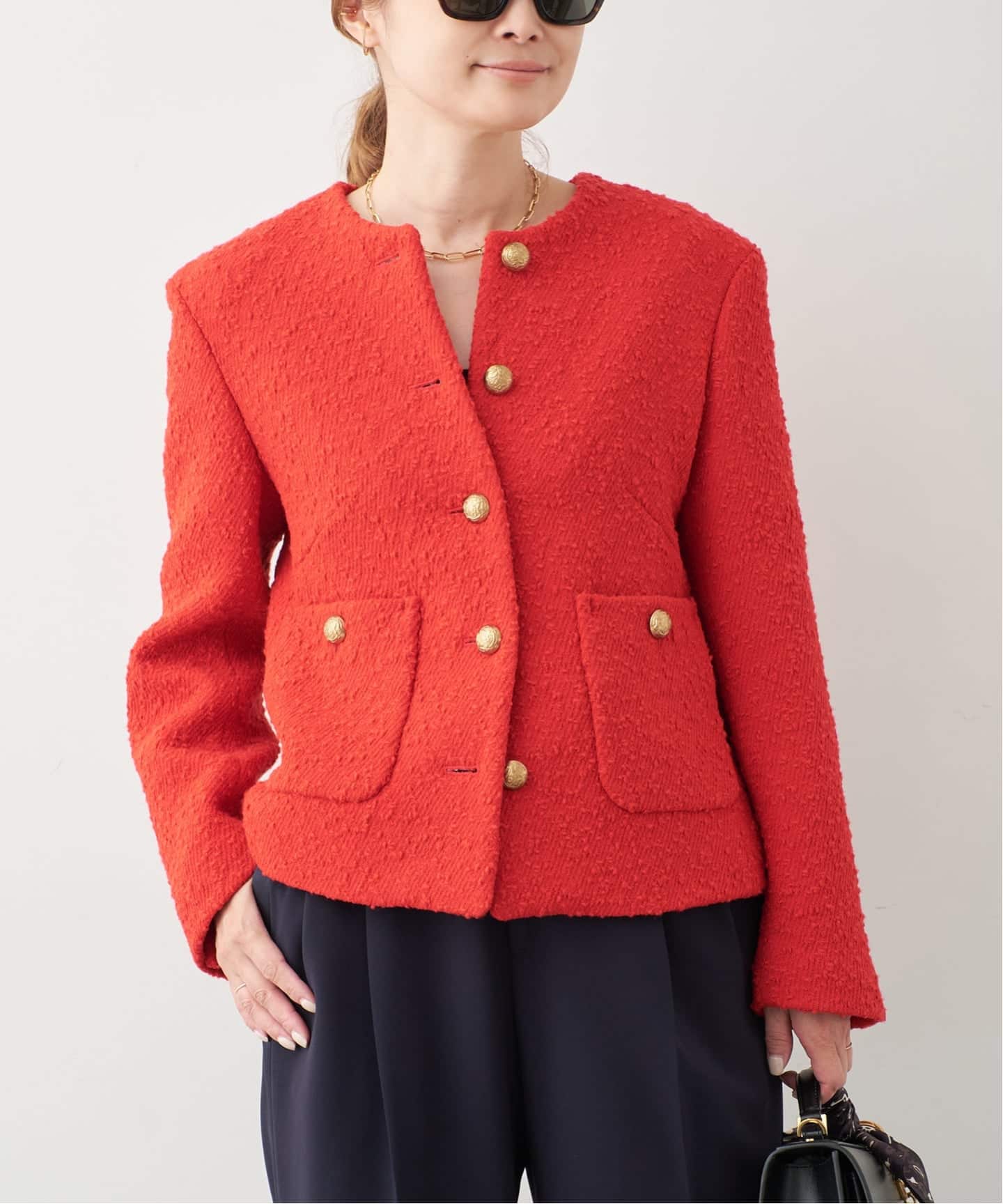 Deuxieme Classe tweed Vネック ジャケット 22SS Deuxieme Classe ツイード Vネック ジャケット - メルカリ