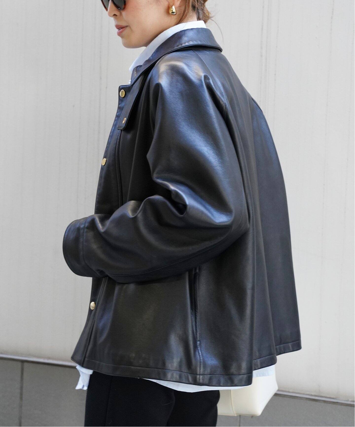 追加【CINQUANTA/チンクアンタ】レザーブルゾン（レザージャケット  