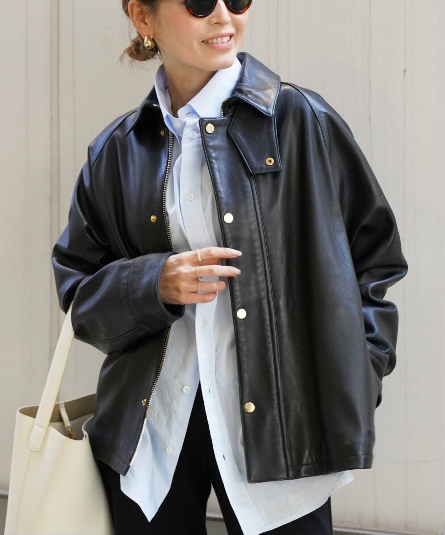 追加【CINQUANTA/チンクアンタ】レザーブルゾン（レザージャケット  