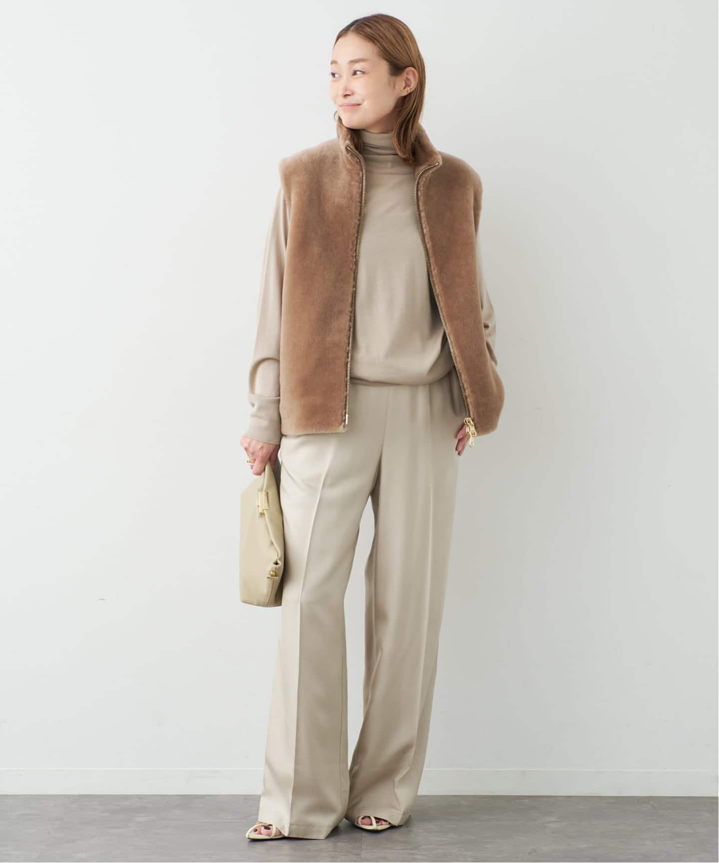 ムートンベスト フェイクレザームートンベスト | ファッション通販サイト NUGU