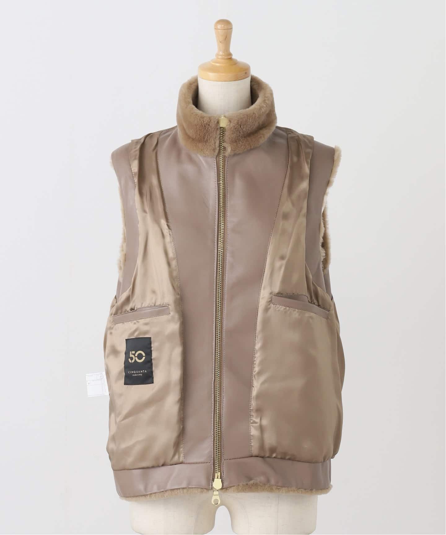 ムートンベスト フェイクレザームートンベスト | ファッション通販サイト NUGU