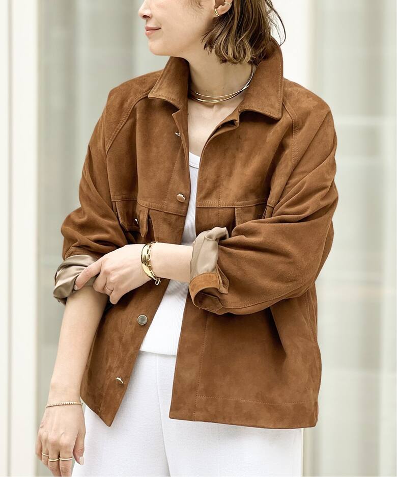 CINQUANTA/チンクアンタ】スエードブルゾン（レザージャケット  