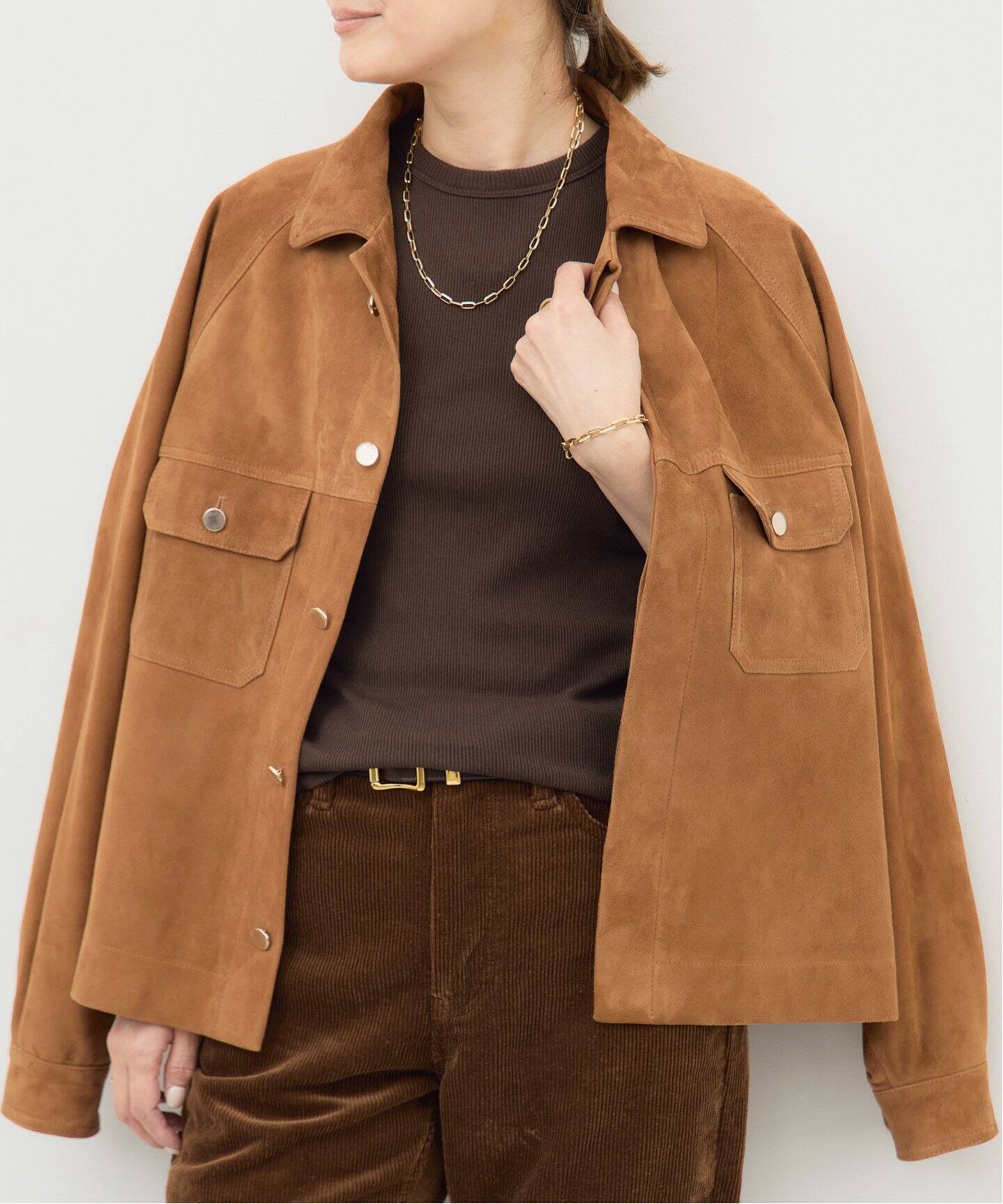 CINQUANTA/チンクアンタ】スエードブルゾン（レザージャケット  