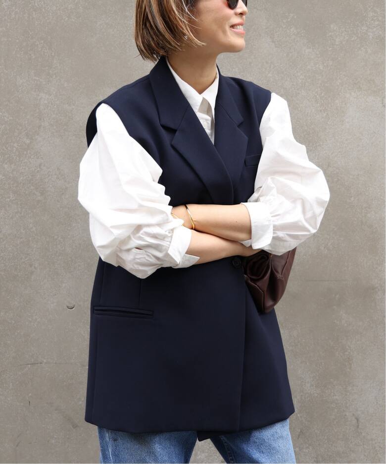 Wクロス ロングベスト（ジレ）｜Deuxieme Classe（ドゥーズィエム 